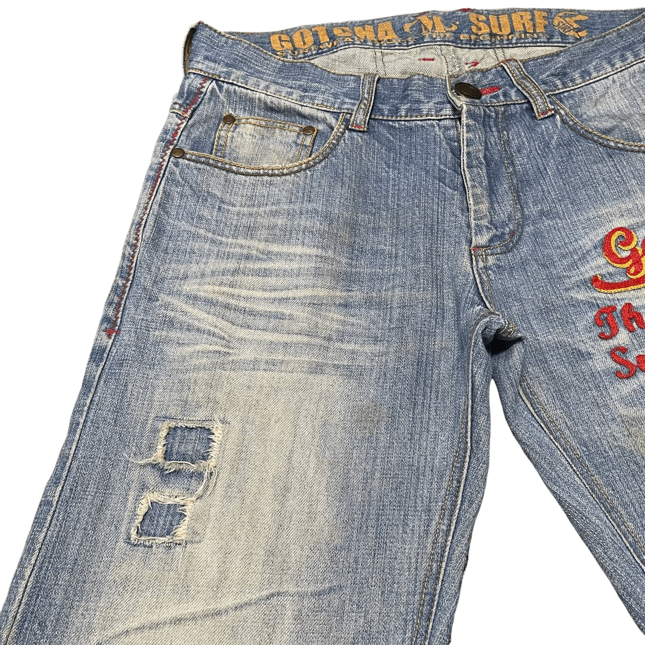 Gotcha Vintage Gotcha Global Surf Travel Denim Jeans Size US 33 - 4 Thumbnail