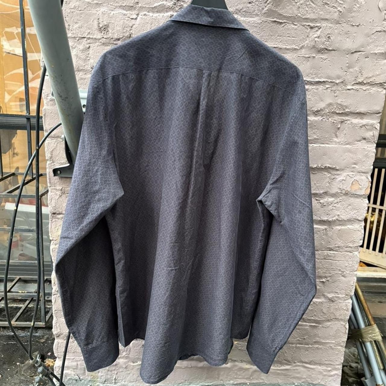 John Varvatos John Varvatos Grunge Cheetah Long Sleeve Silk Blend Shirt Size US XXL / EU 58 / 5 - 2 Thumbnail
