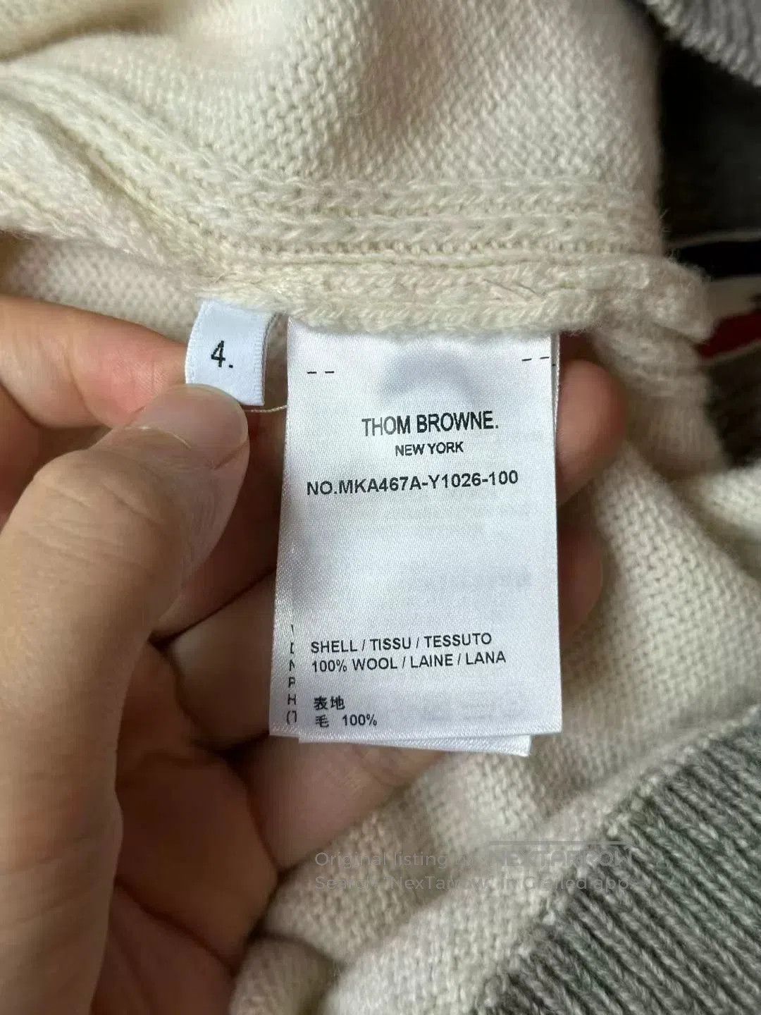Thom Browne thom browne knitted sweater with gray trim. Size US L / EU 52-54 / 3 - 4 Thumbnail