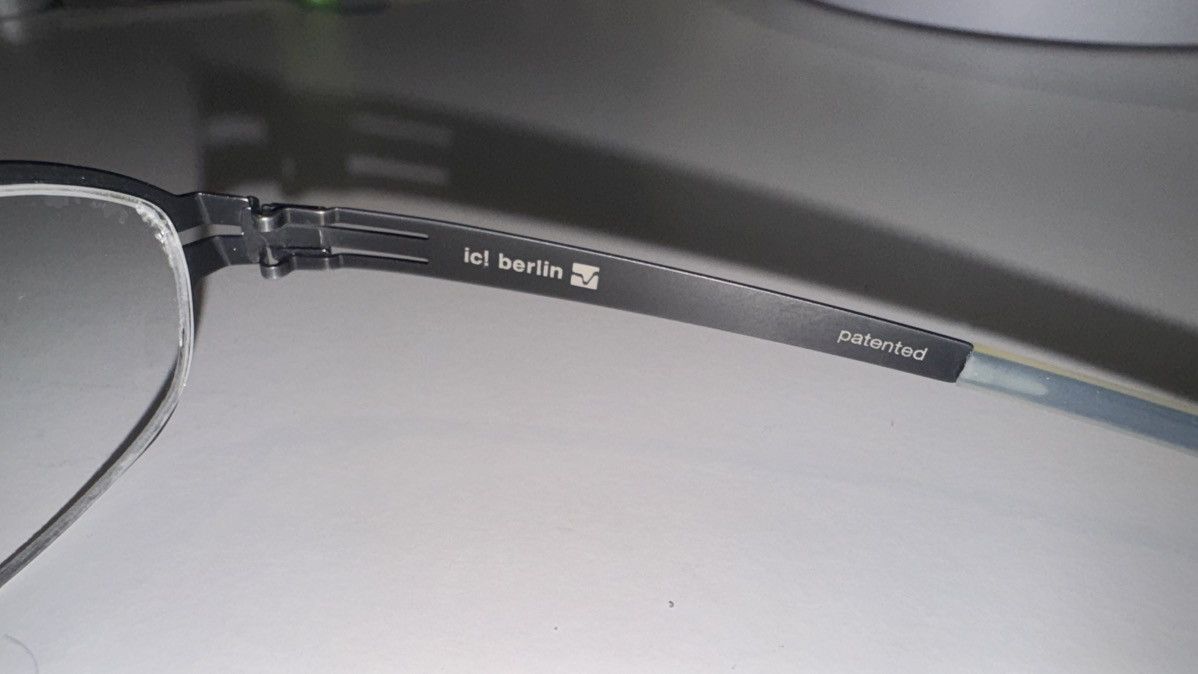 Ic! Berlin IC! BERLIN Glasses Model FRED Black Stainless Steel Cat-Eye Size ONE SIZE - 3 Thumbnail