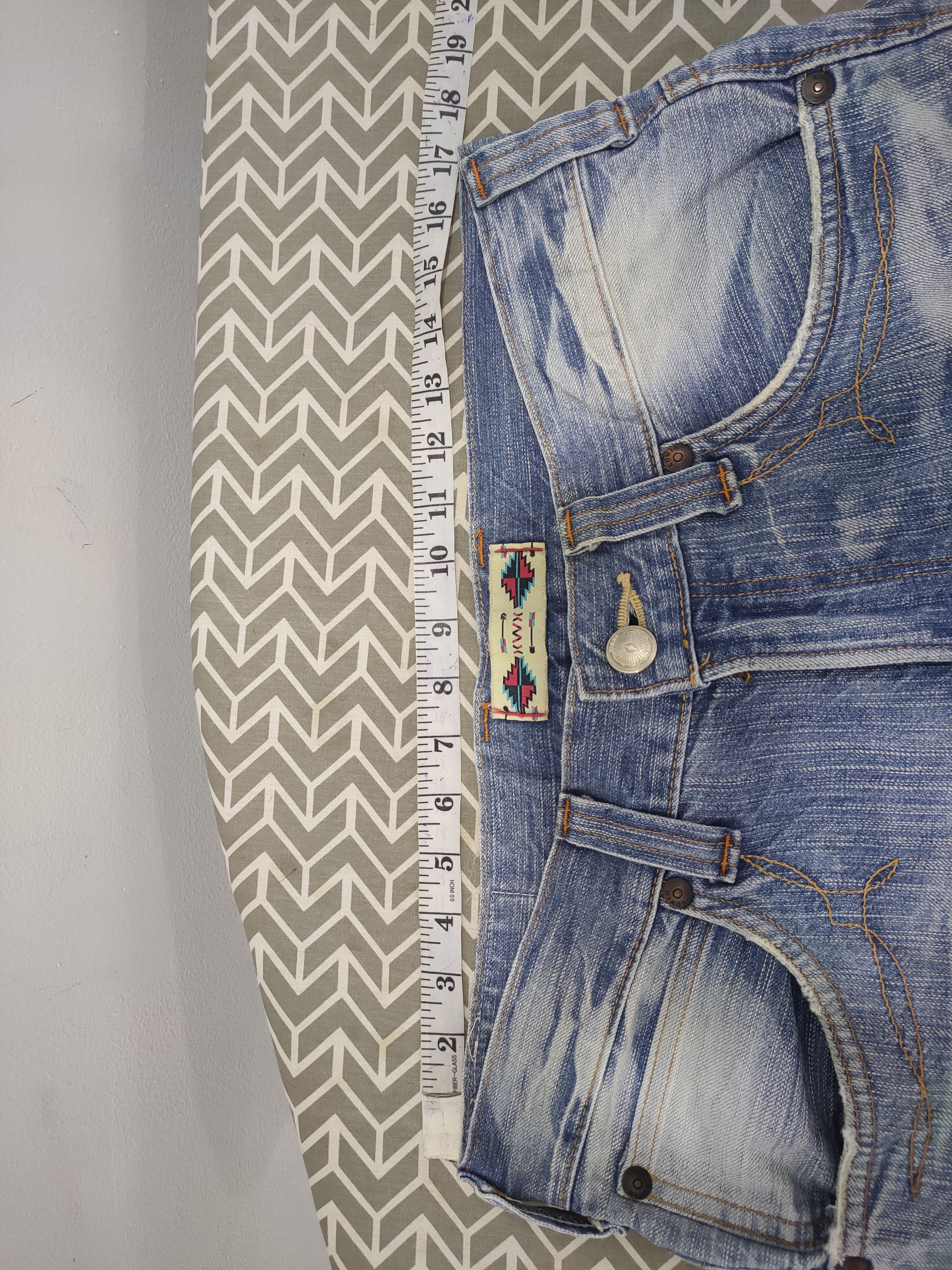 Edwin VINTAGE EDWIN BOOTCUT FLARE DISTRESSED JEAN DENIM Size US 33 - 15 Thumbnail