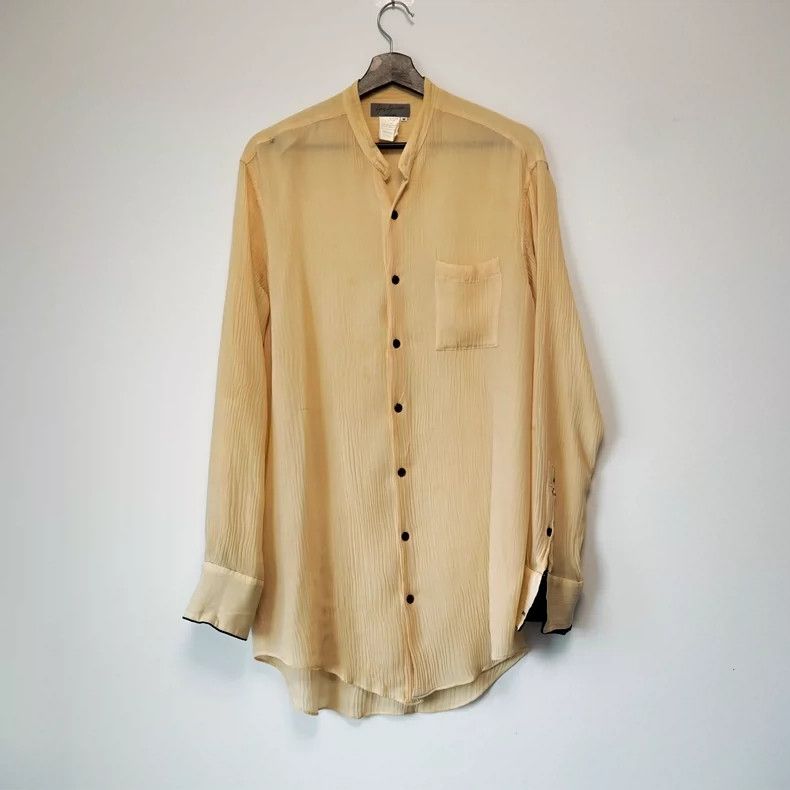 Yohji Yamamoto Yohji Yamamoto 1997 SS Pleated Shirt 2505-Nextarrow Size US M / EU 48-50 / 2 - 1 Thumbnail