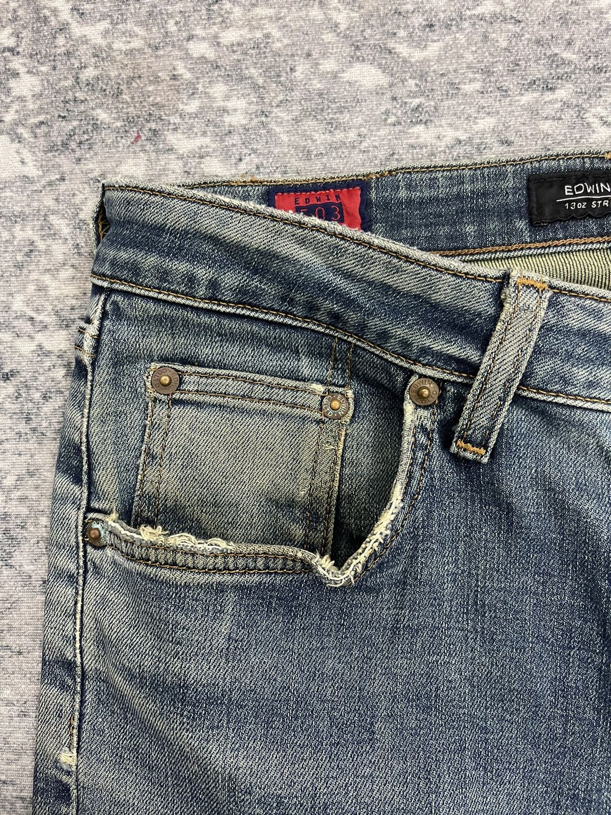 Edwin Edwin 503 Flex faded blue s6 Size US 32 / EU 48 - 5 Thumbnail