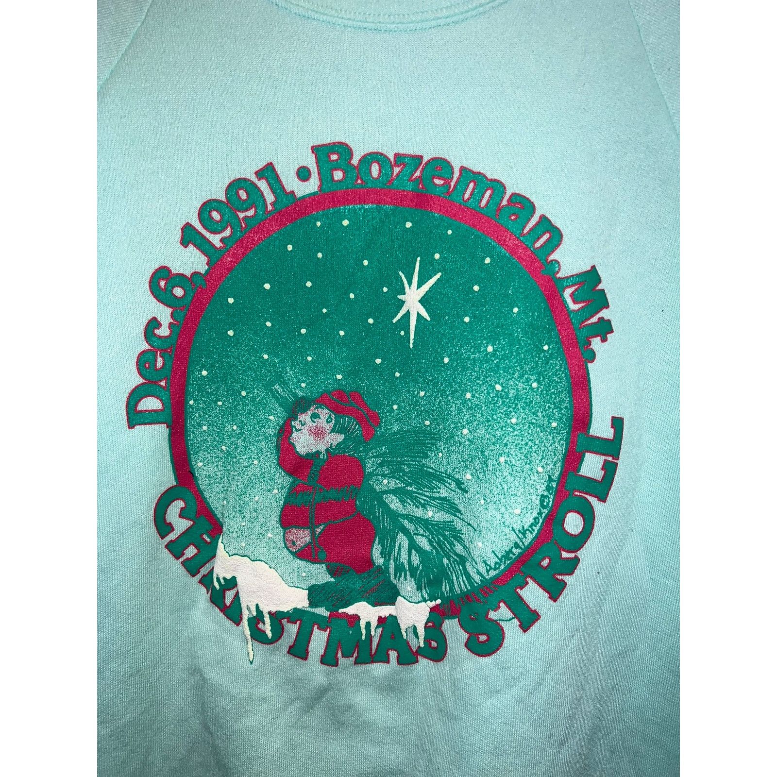Vintage Vintage Christmas Stroll Sweatshirt Crewneck Bozeman 90s M Size US M / EU 48-50 / 2 - 2 Thumbnail