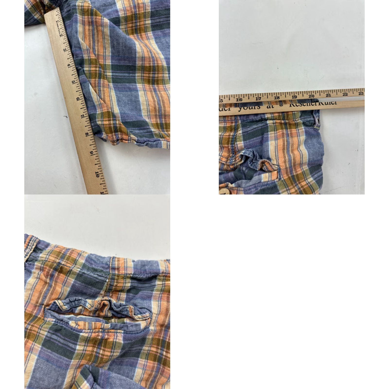 Tommy Bahama Tommy Bahama Shorts Mens 42 Multicolor Plaid Relax Linen Tropical Beachy Hawaii Summer Casual Modern Size US 42 / EU 58 - 8 Thumbnail