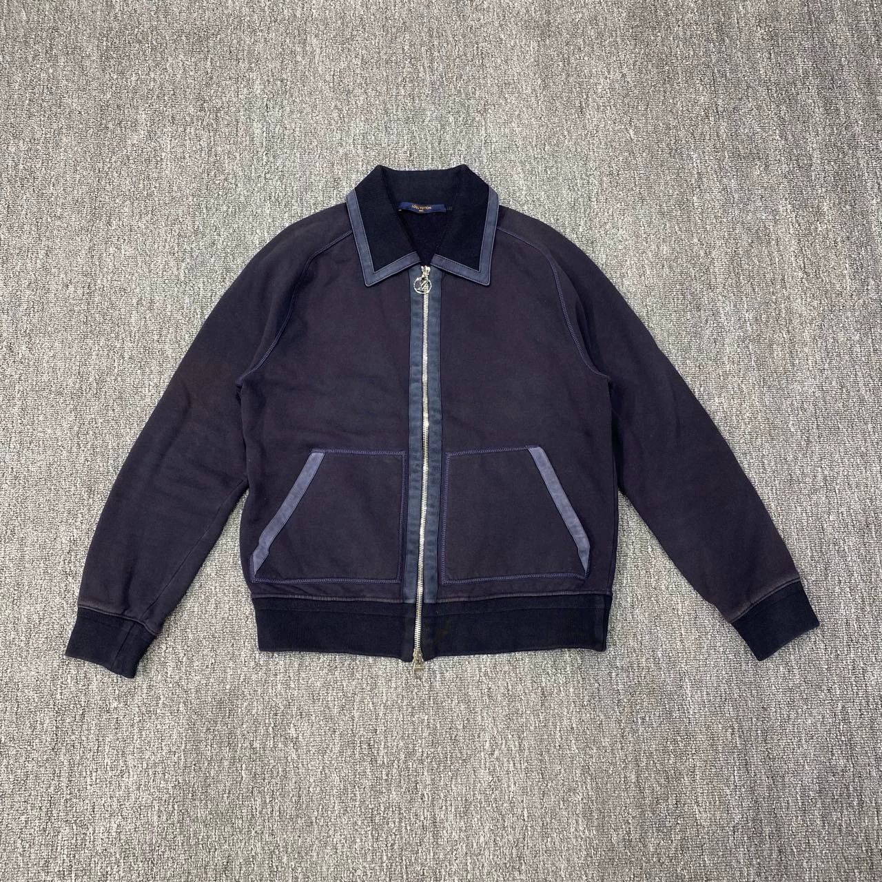 Louis Vuitton lv deep blue leather zip jacket Size US S / EU 44-46 / 1 - 1 Thumbnail