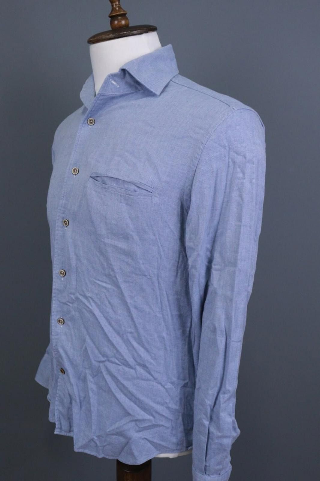 Corneliani Corneliani ID Blue Button Down Long Sleeve Shirt Size 39 Size US M / EU 48-50 / 2 - 9 Thumbnail