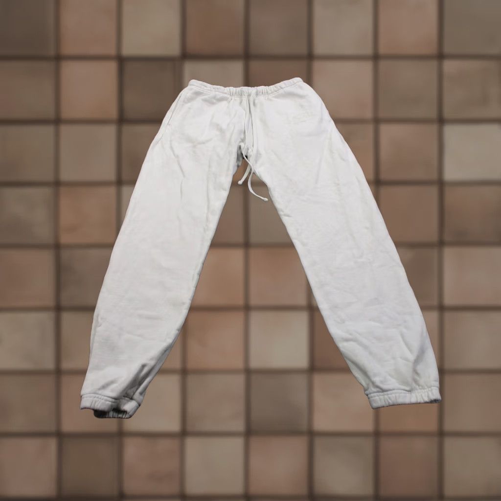Dagne Dover Dagne Dover Jogger Pants Women M White Cotton, Linen, Modal Knit Comfortable Elastic Waist Pockets Casual Fall USA Made Size 28" / US 6 / IT 42 - 1 Thumbnail