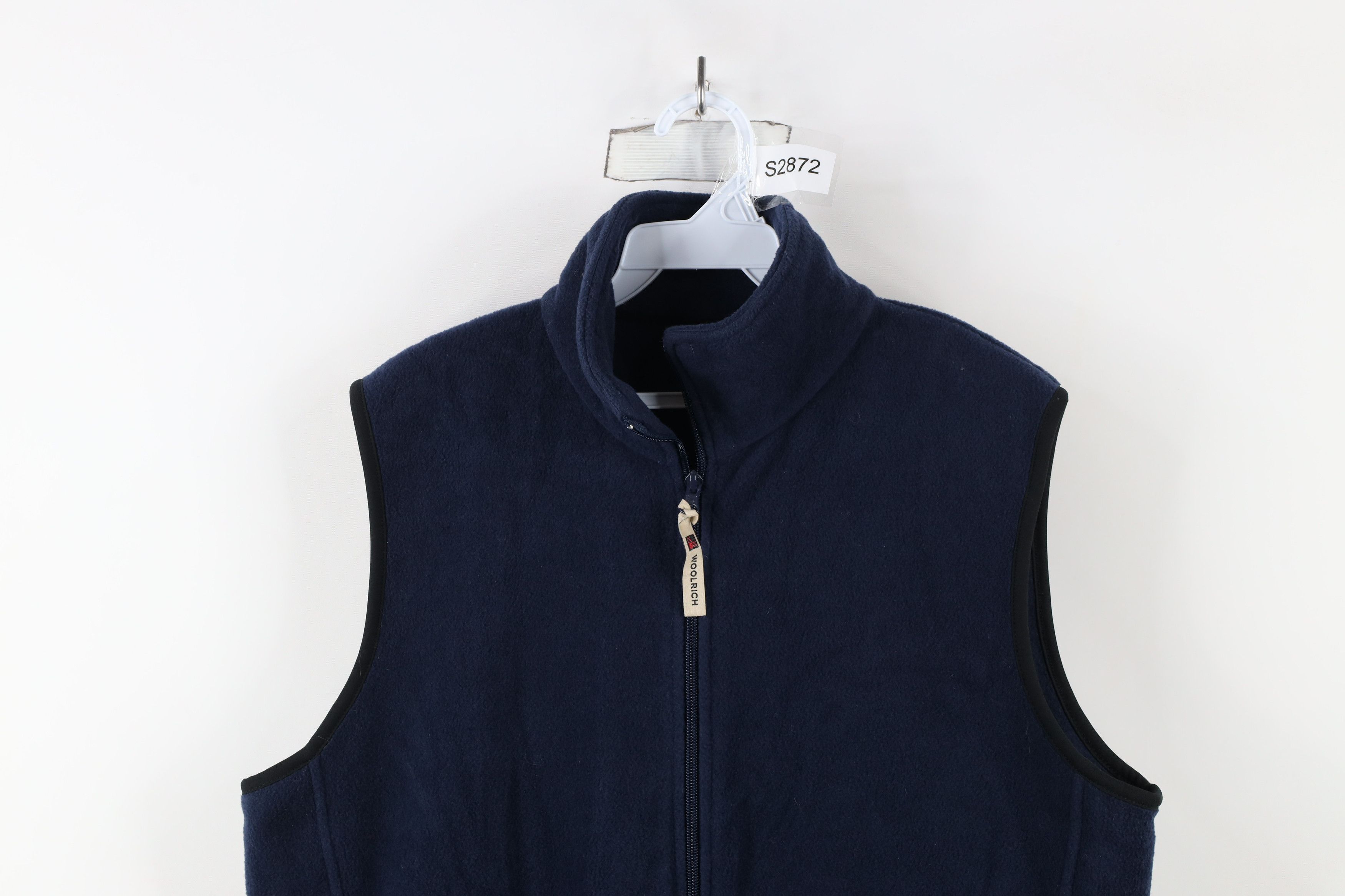 Vintage × Woolrich Woolen Mills Vintage Woolrich Spell Out Full Zip Fleece Vest Jacket Blue Size US M / EU 48-50 / 2 - 2 Thumbnail