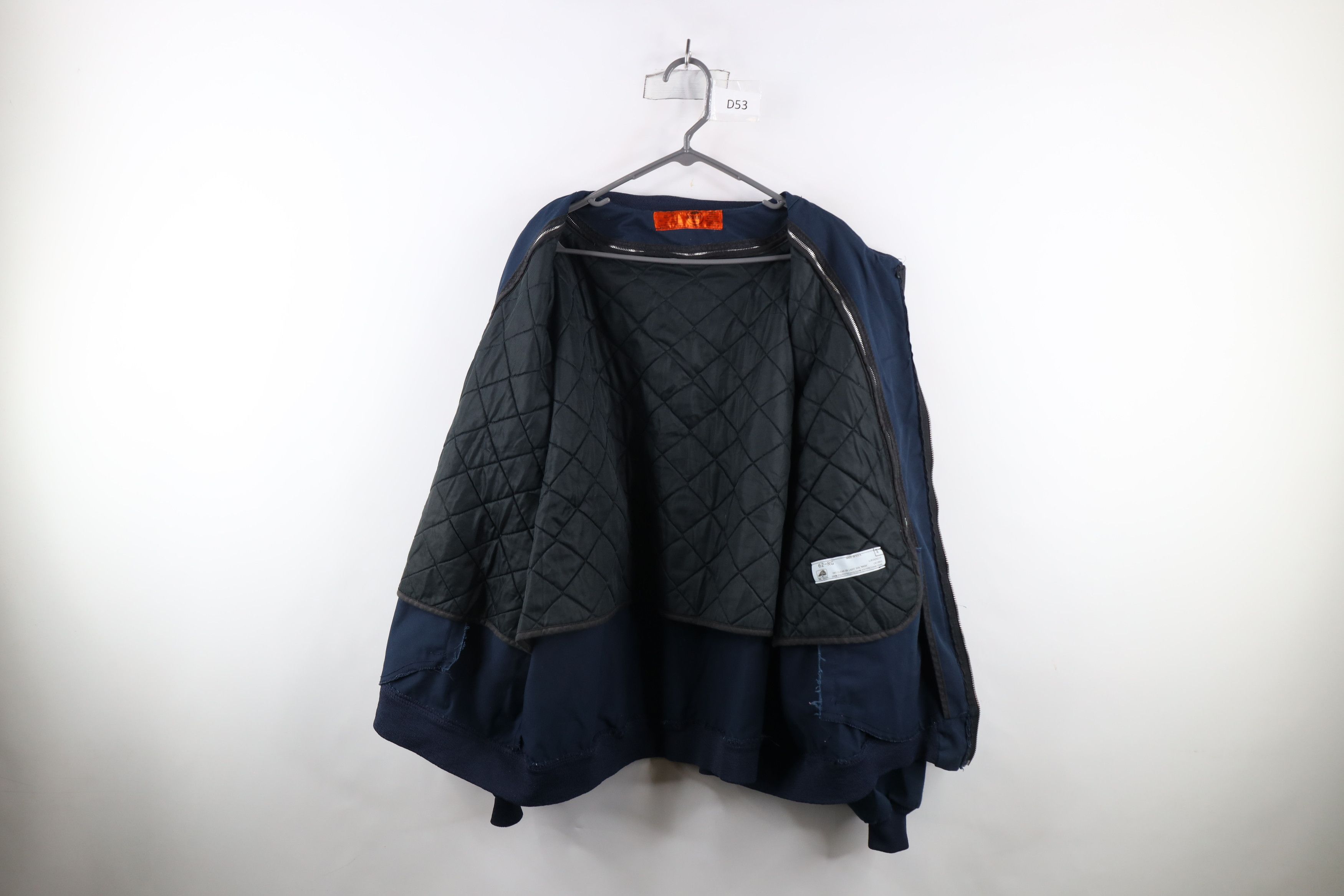 Vintage Vintage 90s Streetwear Workwear Mechanic Bomber Jacket Blue Size US XXL / EU 58 / 5 - 10 Thumbnail