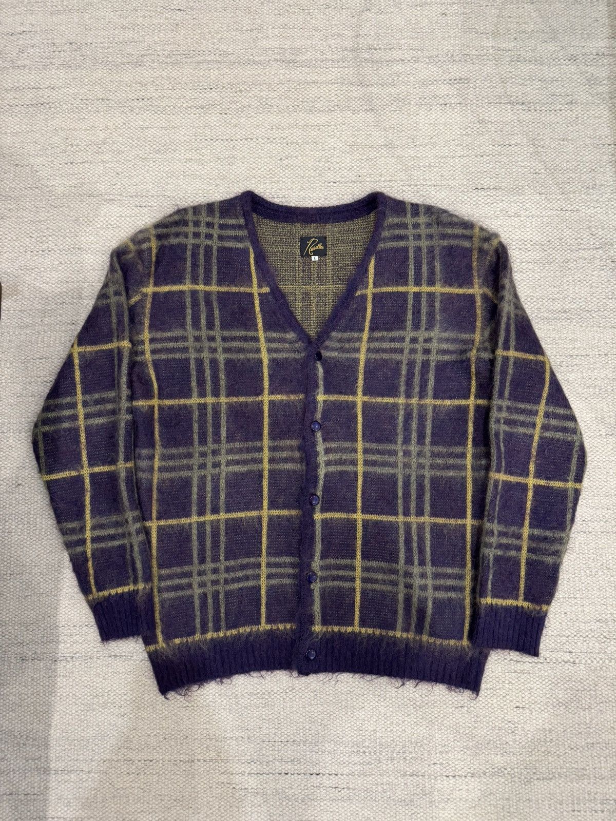 Needles Needles mohair purple argyle sweater Size US L / EU 52-54 / 3 - 1 Thumbnail