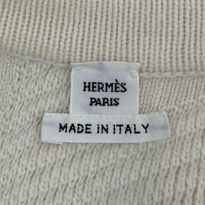 Hermes Hermes Beige twill side-tie open-front cardigan Size M / US 6-8 / IT 42-44 - 5 Thumbnail