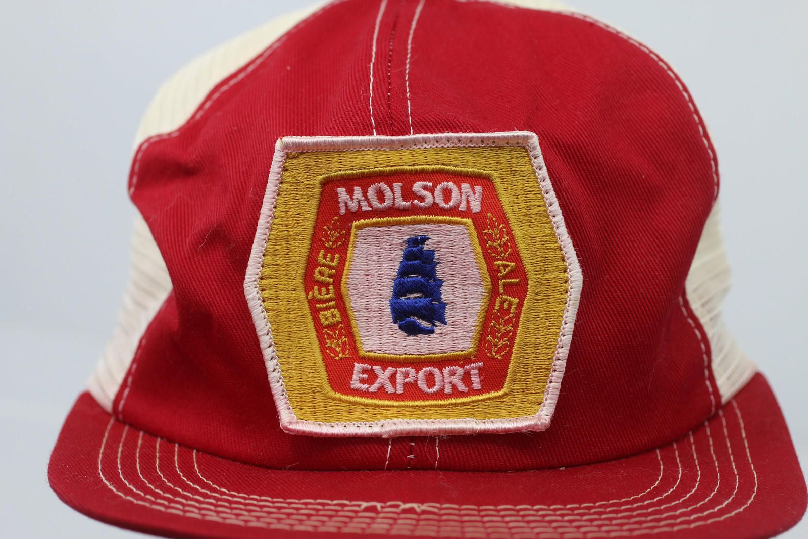 Other Vintage Molson Export Truckers Baseball Cap Snap Back patch Size ONE SIZE - 2 Thumbnail