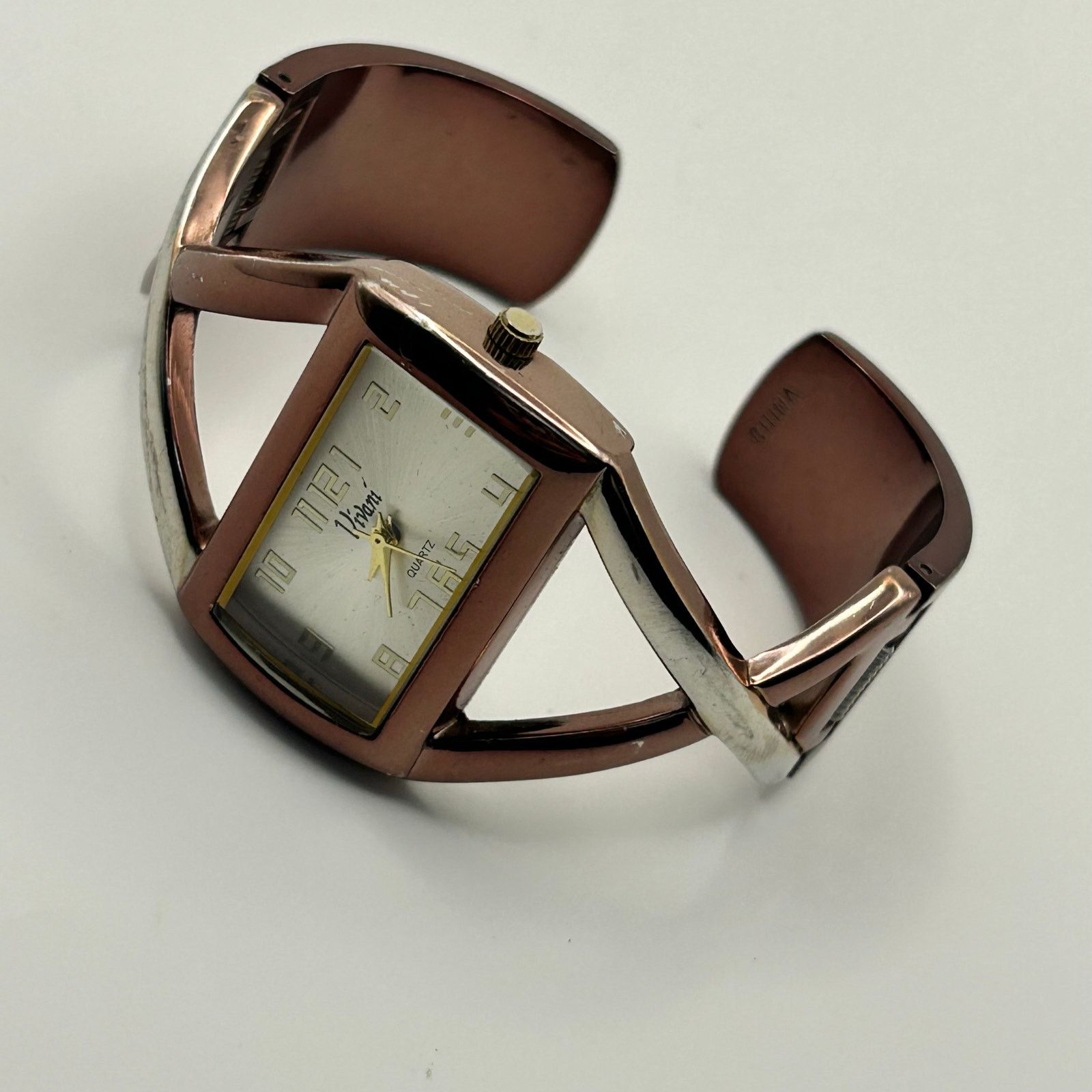The Unbranded Brand Vivani TwoTone Bronze & Gold Tone Bangle Style Band Watch Size ONE SIZE - 6 Thumbnail