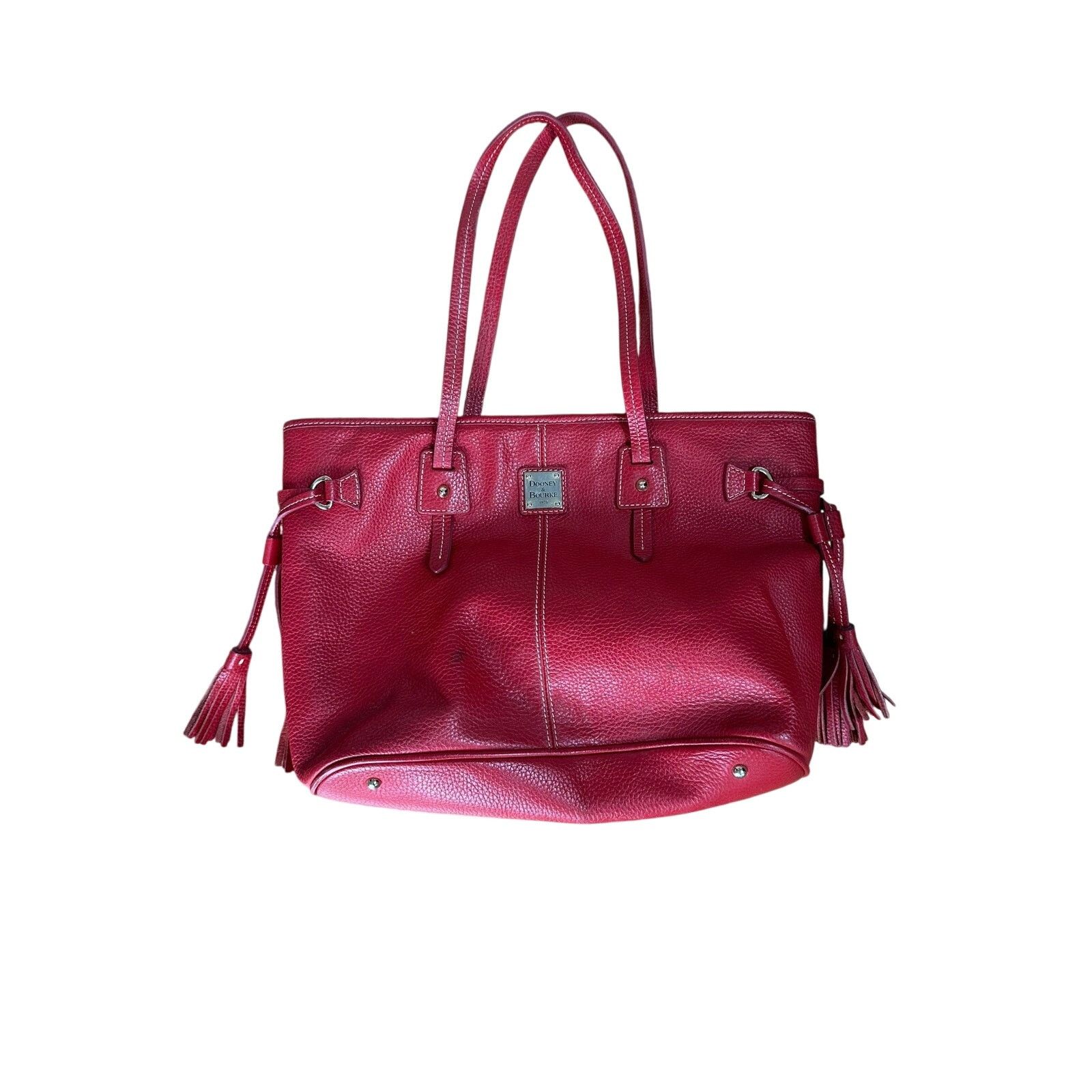 Dooney & Bourke Dooney & Bourke red Satchel pebbled leather top handle Size ONE SIZE - 1 Thumbnail