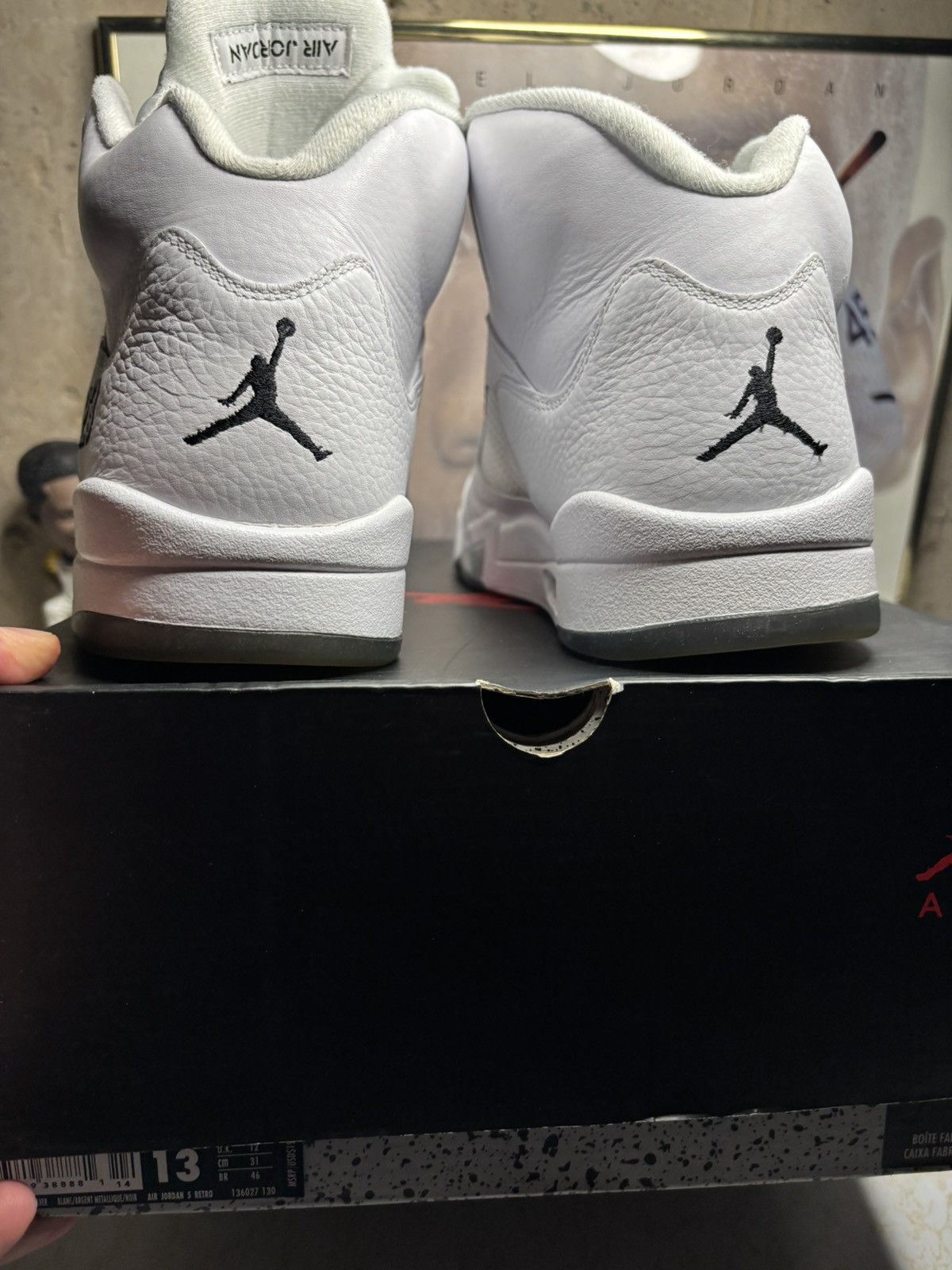 Jordan Brand Jordan Retro 5 “white Metallic” Size US 13 / EU 46 - 7 Thumbnail