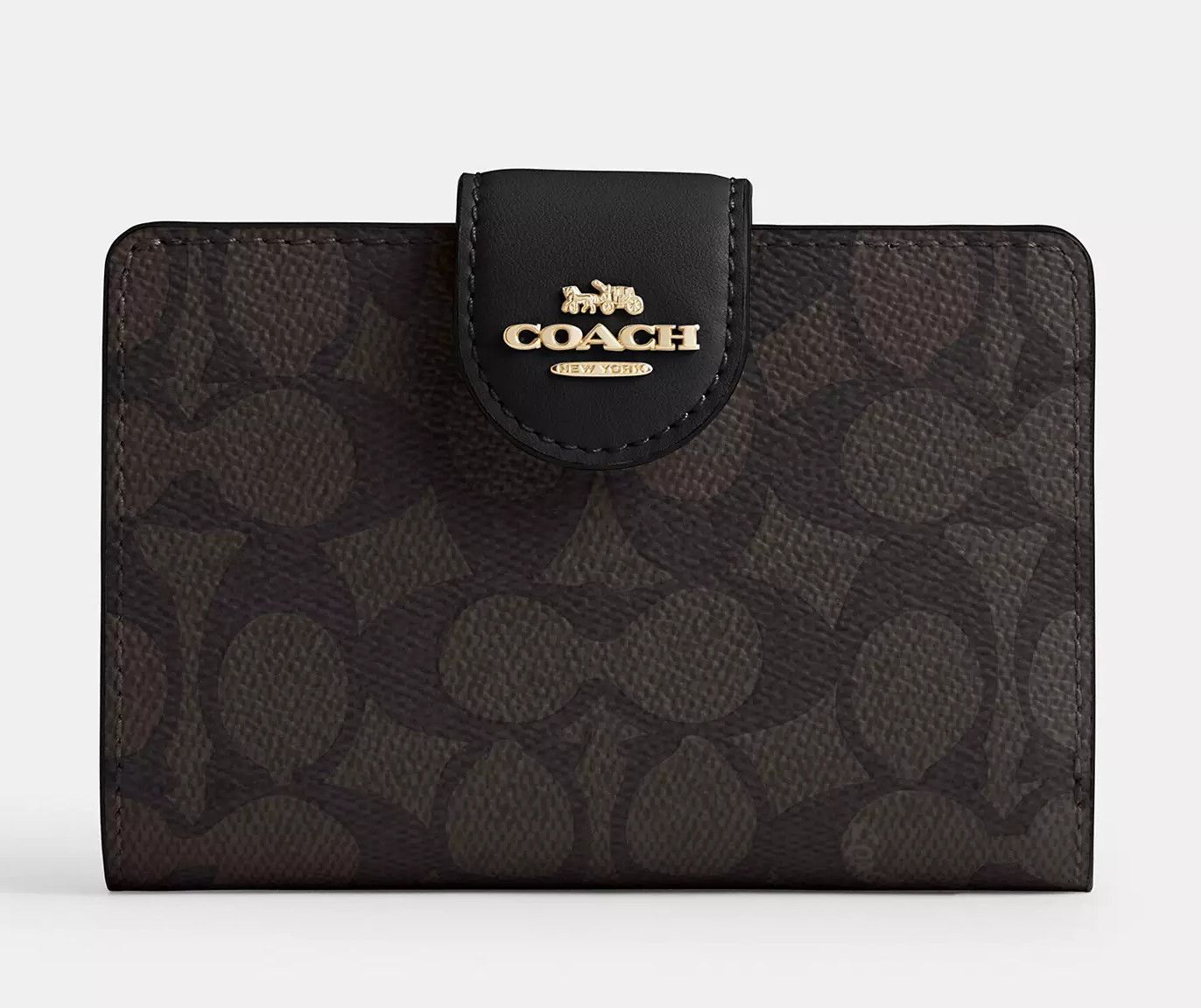 Coach Medium Corner Zip Wallet In Signature Canvas CW786 Size ONE SIZE - 4 Thumbnail