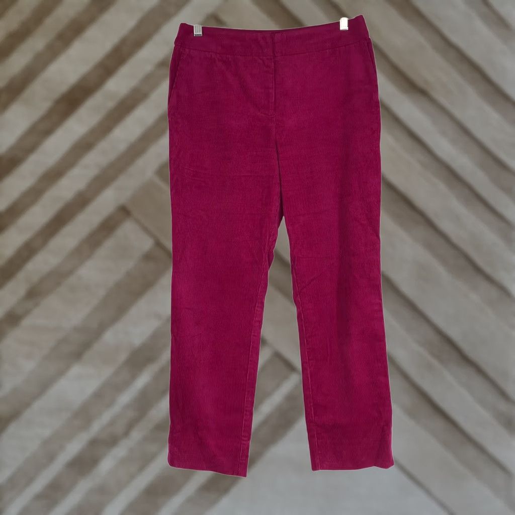 Boden Boden Pink Corduroy Pants Womens 4P Petite Cotton Stretch Size 27" / US 4 / IT 40 - 1 Thumbnail