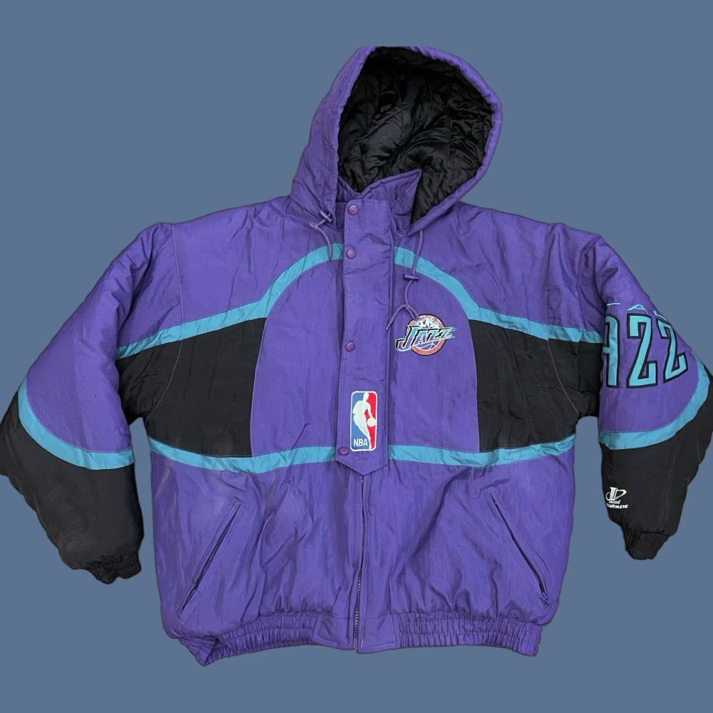 Logo Athletic VINTAGE Logo Athletic NBA Utah Jazz Puffer Zip Up Jacket Men's XL Purple Size US XL / EU 56 / 4 - 1 Thumbnail