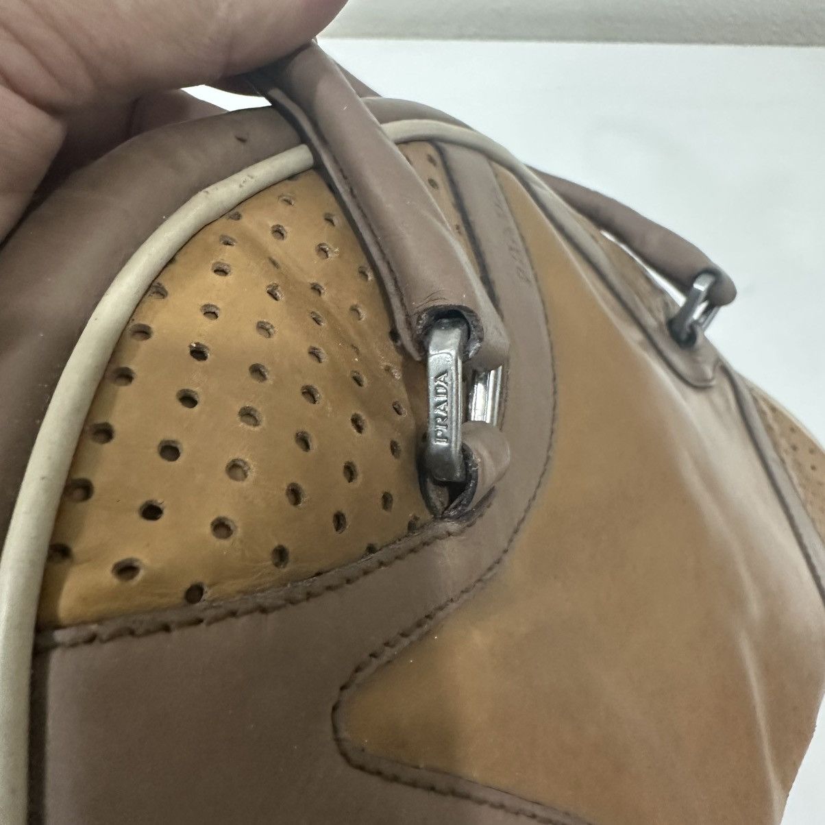 Prada ‼️LASTDROP‼️ AUTHENTIC PRADA SS 2000 LEATHER BOWLING BAG Size ONE SIZE - 8 Thumbnail