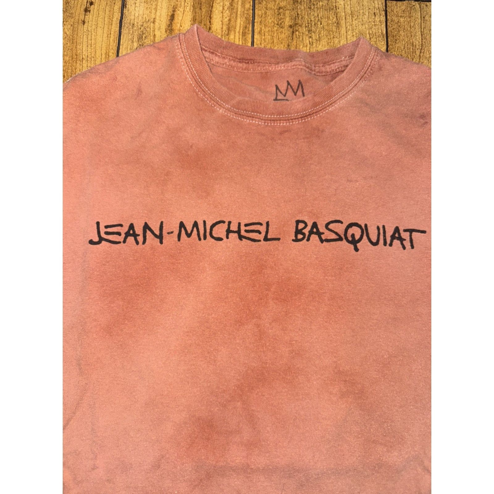 Vintage Jean-Michel Basquiat Crown Dinosaur Graphic T-Shirt Red Men’s Medium 18x25 Size US M / EU 48-50 / 2 - 2 Thumbnail