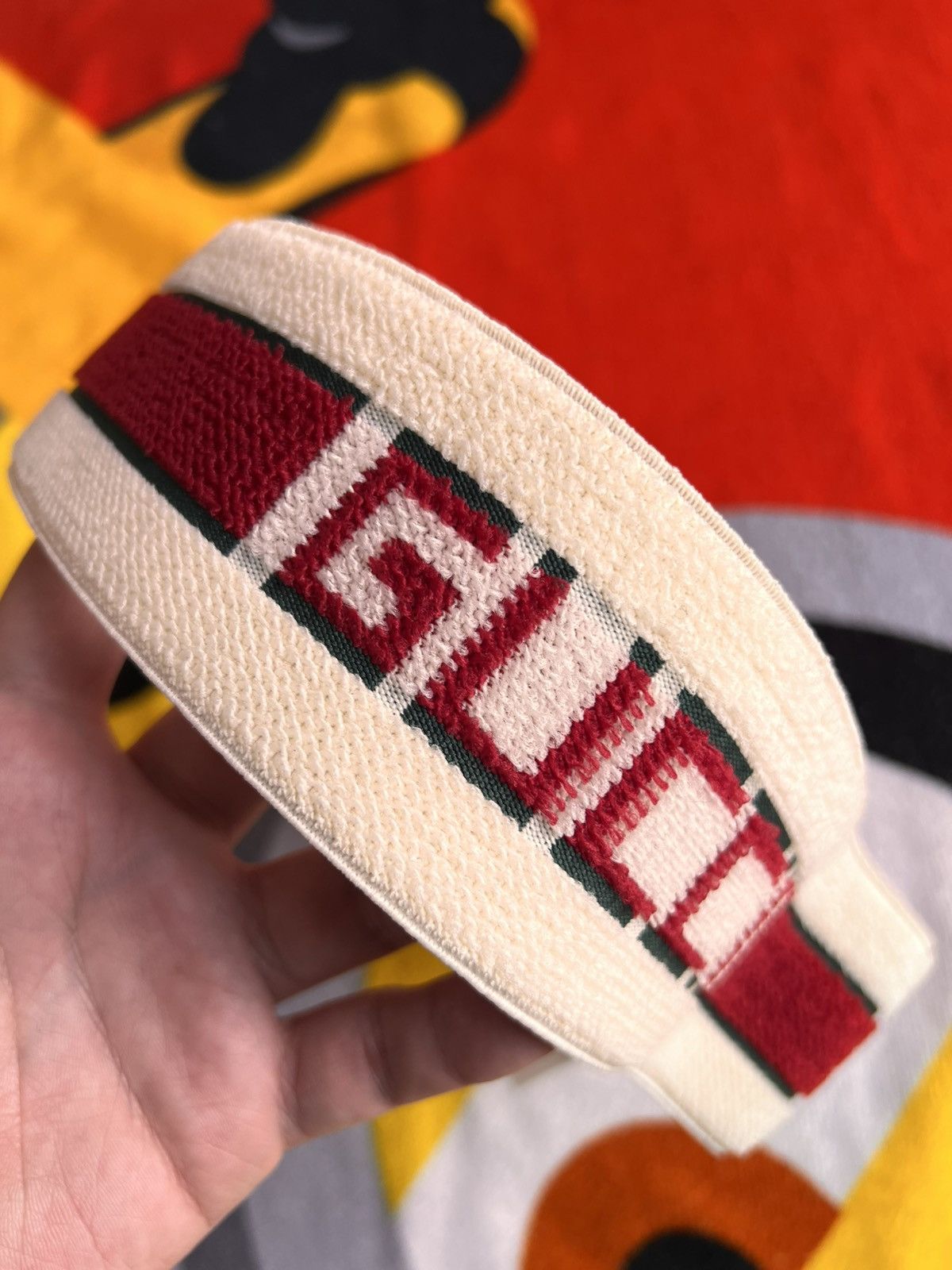 Gucci Gucci Web Stripe Headband Ivory Green Red hat cap logo Size ONE SIZE - 10 Thumbnail
