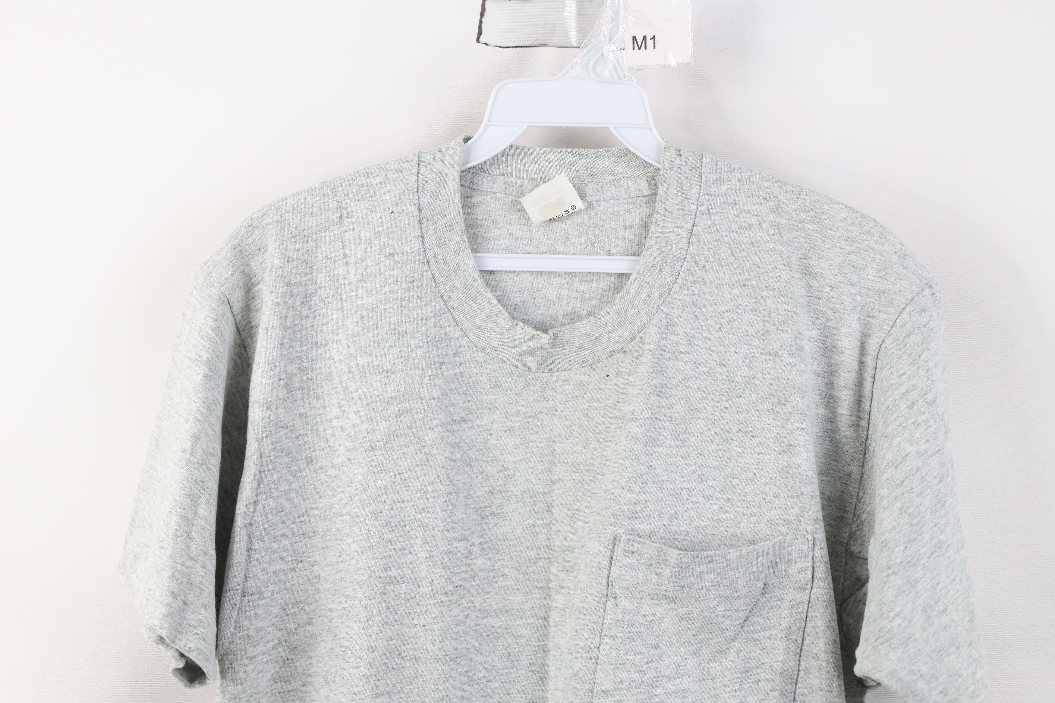 Vintage Vintage 90s Streetwear Short Sleeve Pocket T-Shirt Gray USA Size US L / EU 52-54 / 3 - 2 Thumbnail