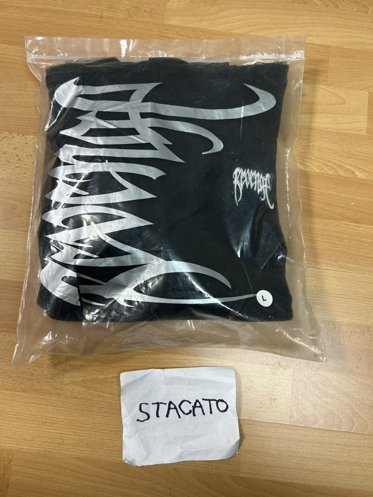 Rap Tees × Revenge Revenge Basic Embroidered Logo Hoodie Black Size US L / EU 52-54 / 3 - 2 Thumbnail