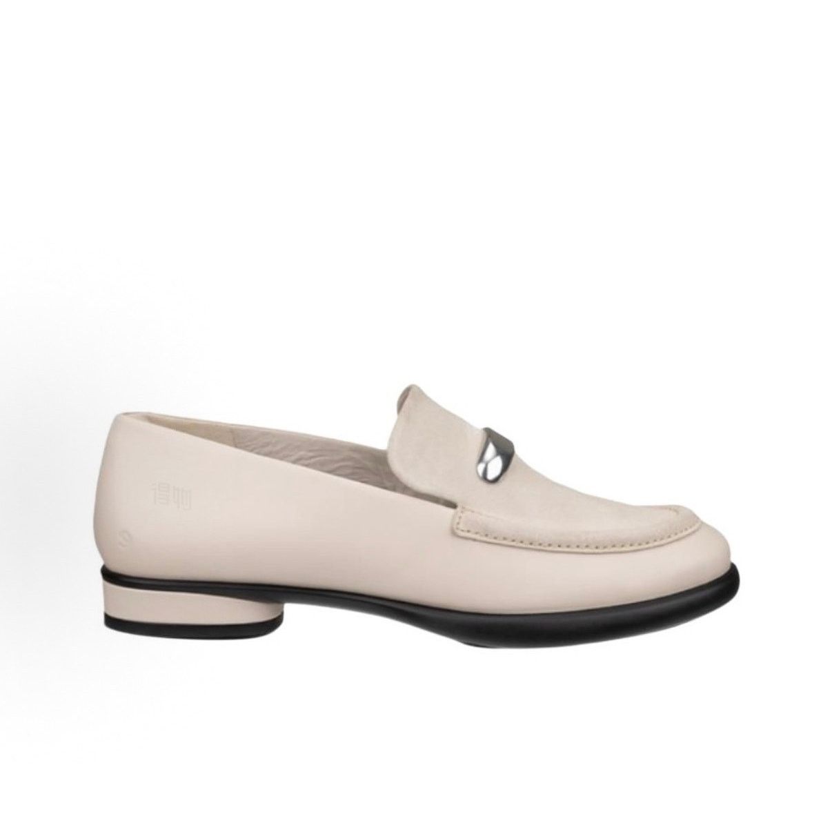 Ecco ECCO WOMEN'S 41 SCULPTED LX LIMESTONE BEIGE LEATHER LOAFER Size US 10 / IT 40 - 3 Thumbnail