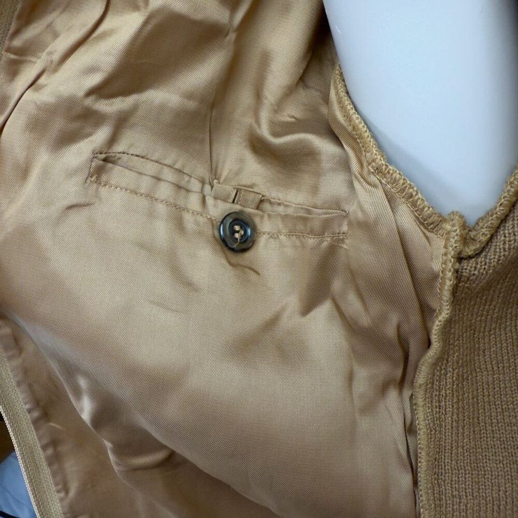 Bally BALLY Heritage Suede Tan Knitted Western Boho Jacket Zip-Up Size M / US 6-8 / IT 42-44 - 8 Thumbnail