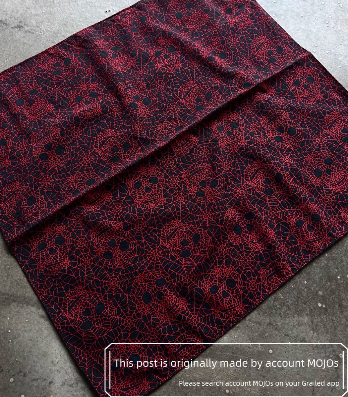Number (N)ine Number Nine 05SS Red Skull Web Silk Scarf mojos1028 Size ONE SIZE - 4 Thumbnail