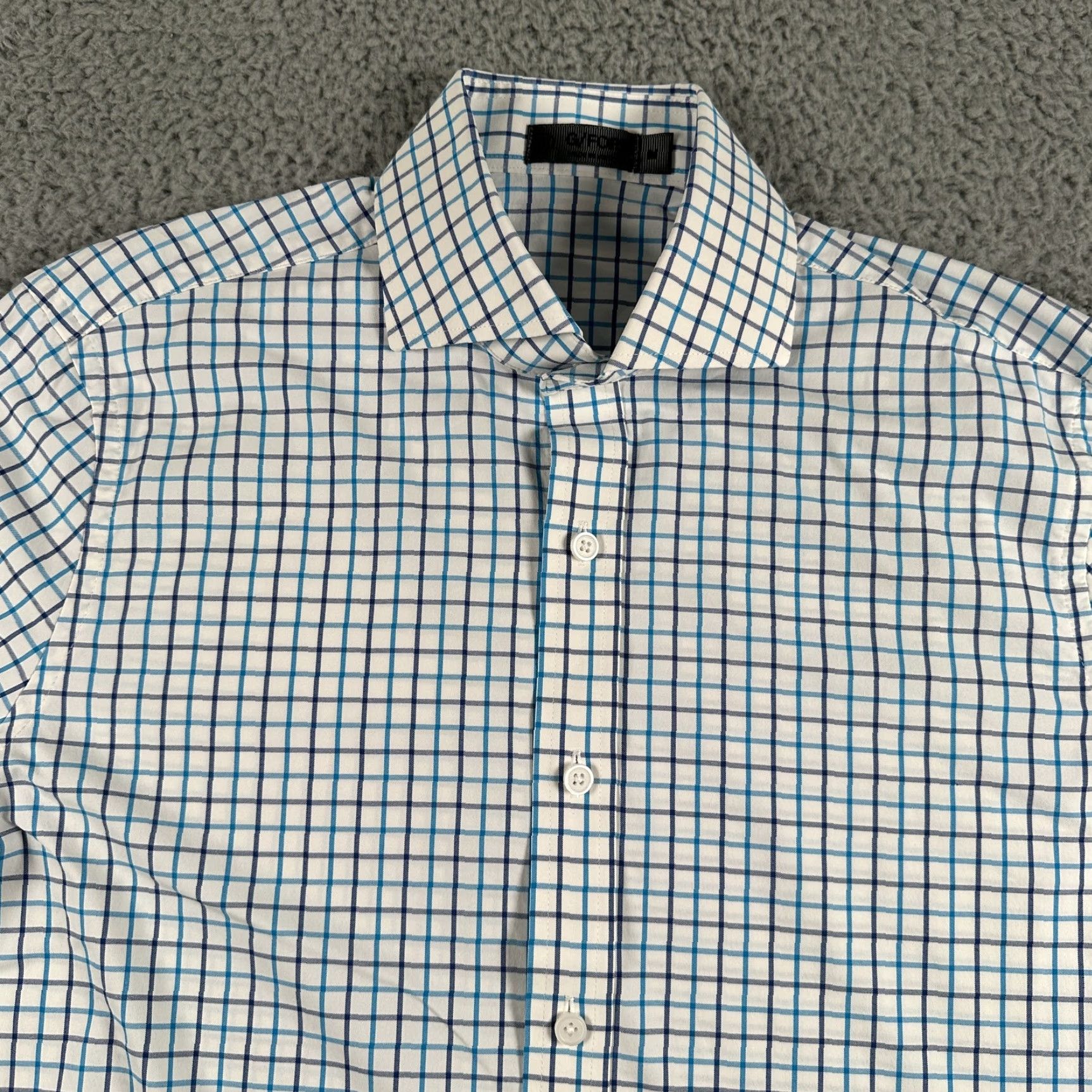 G/FORE G/FORE Men’s Casual Button-Down Shirt White Blue Check Medium Performance Size US M / EU 48-50 / 2 - 2 Thumbnail