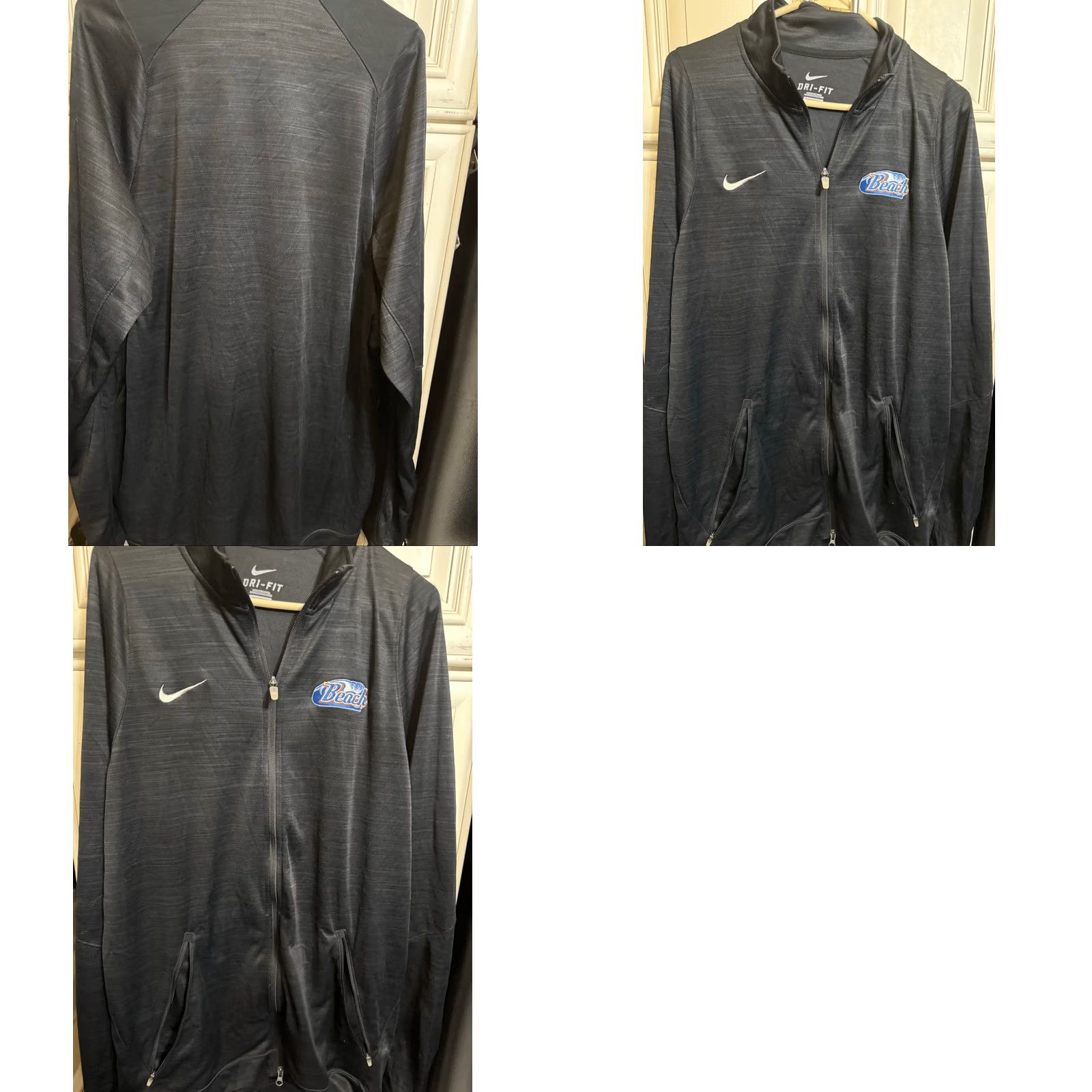 Nike Nike Dri-FIT Lightweight Long Sleeve Full Zip Jacket XLT Men Black Size US XL / EU 56 / 4 - 8 Thumbnail