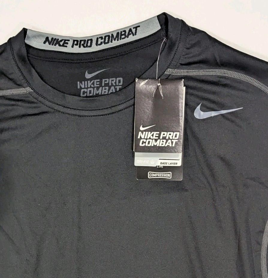 Nike Nike Pro Combat Dri Fit Compression Black Long Sleeve XL Size US XL / EU 56 / 4 - 4 Thumbnail