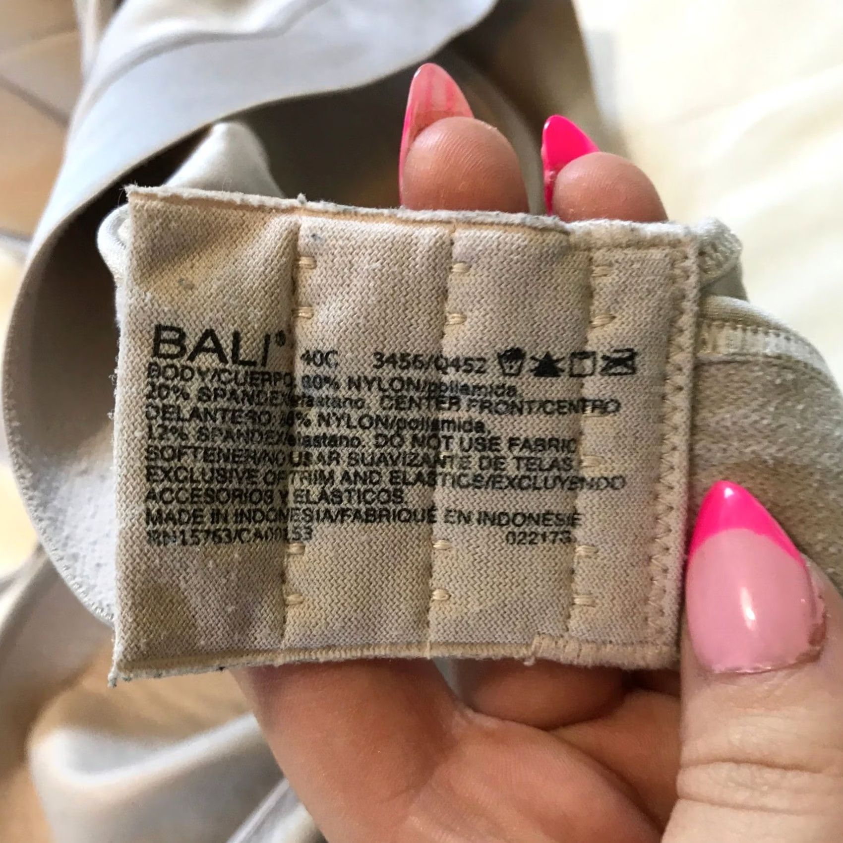 Vintage Bali Comfort Revolution Wirefree Bra 3456 Champagne Beige 40C Full Coverage Size ONE SIZE - 4 Thumbnail