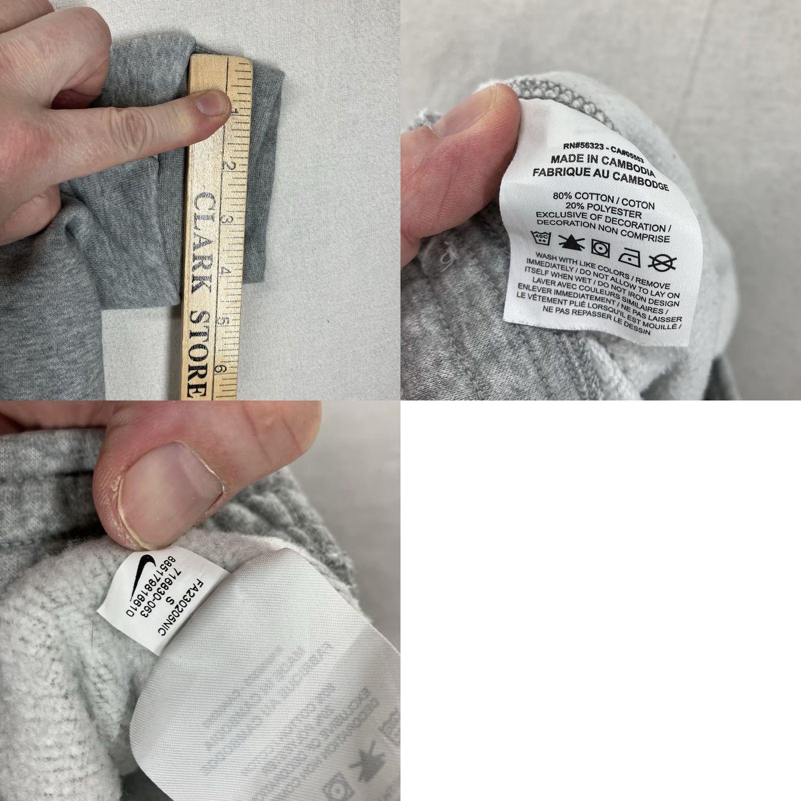 Nike Nike Sportswear Club Fleece Jogger Pants Gray White Swoosh Small 28x29 Pants Mens Regular Gray Nike Fleece Sweatpants Jogger Casual Activewear 90s? Size US 29 - 10 Thumbnail