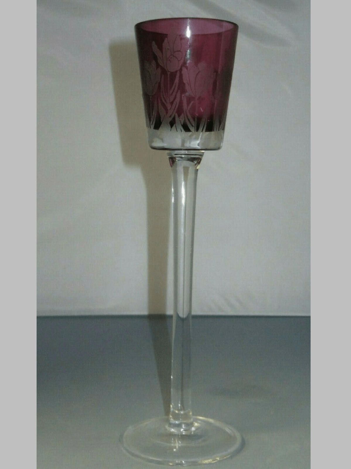 The Unbranded Brand Lovely Red And Clear Crystal Candle Holders 12 1/2" Size ONE SIZE - 1 Thumbnail