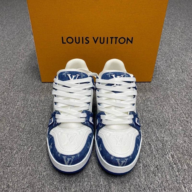 Louis Vuitton Louis Vuitton Denim Low-Top Fashion Sneakers -2508 Size US 8.5 / EU 41-42 - 2 Thumbnail
