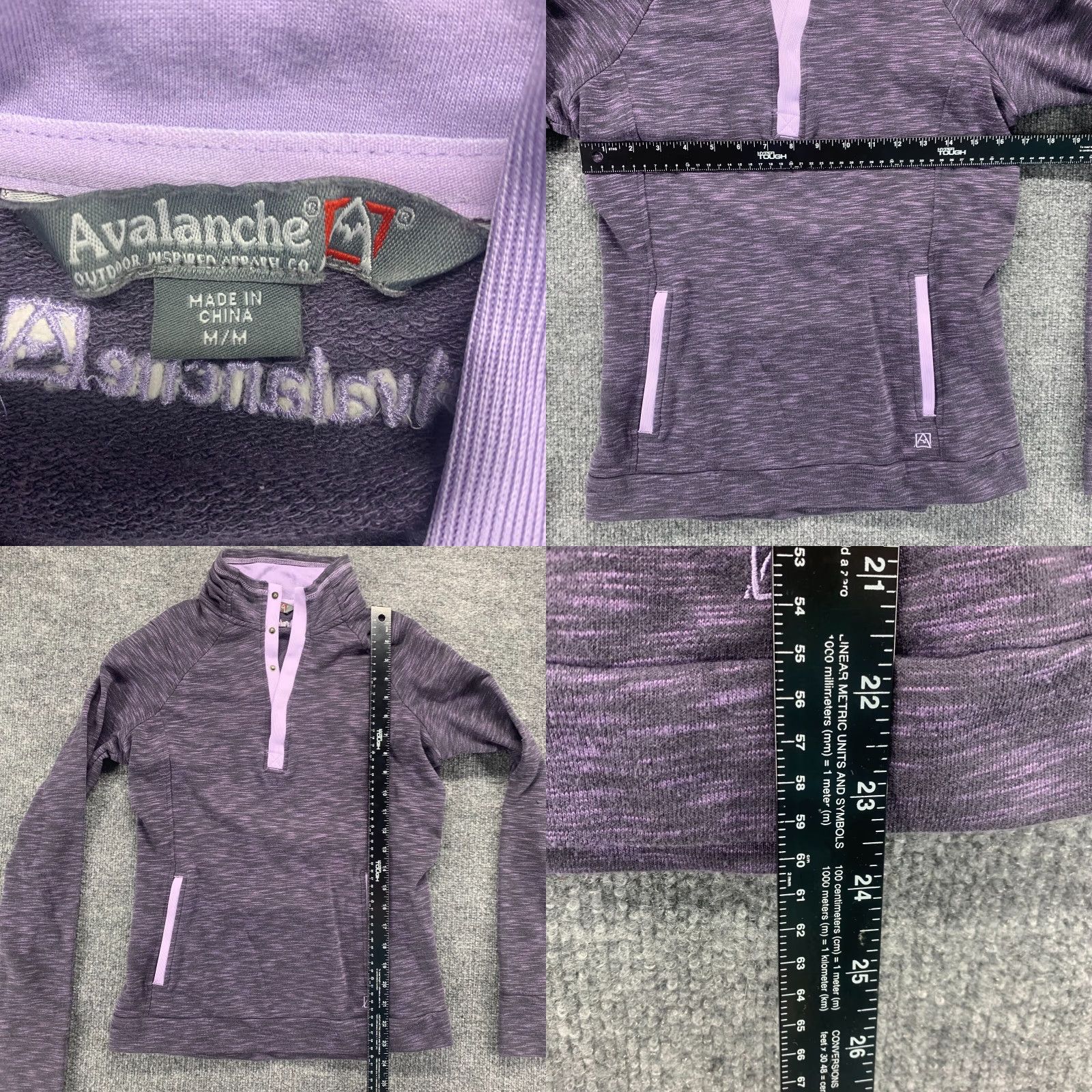 Avalanche Avalanche Sweatshirt Womens Medium Purple Loma Snap Neck Pullover Sweater Active Size M / US 6-8 / IT 42-44 - 8 Thumbnail