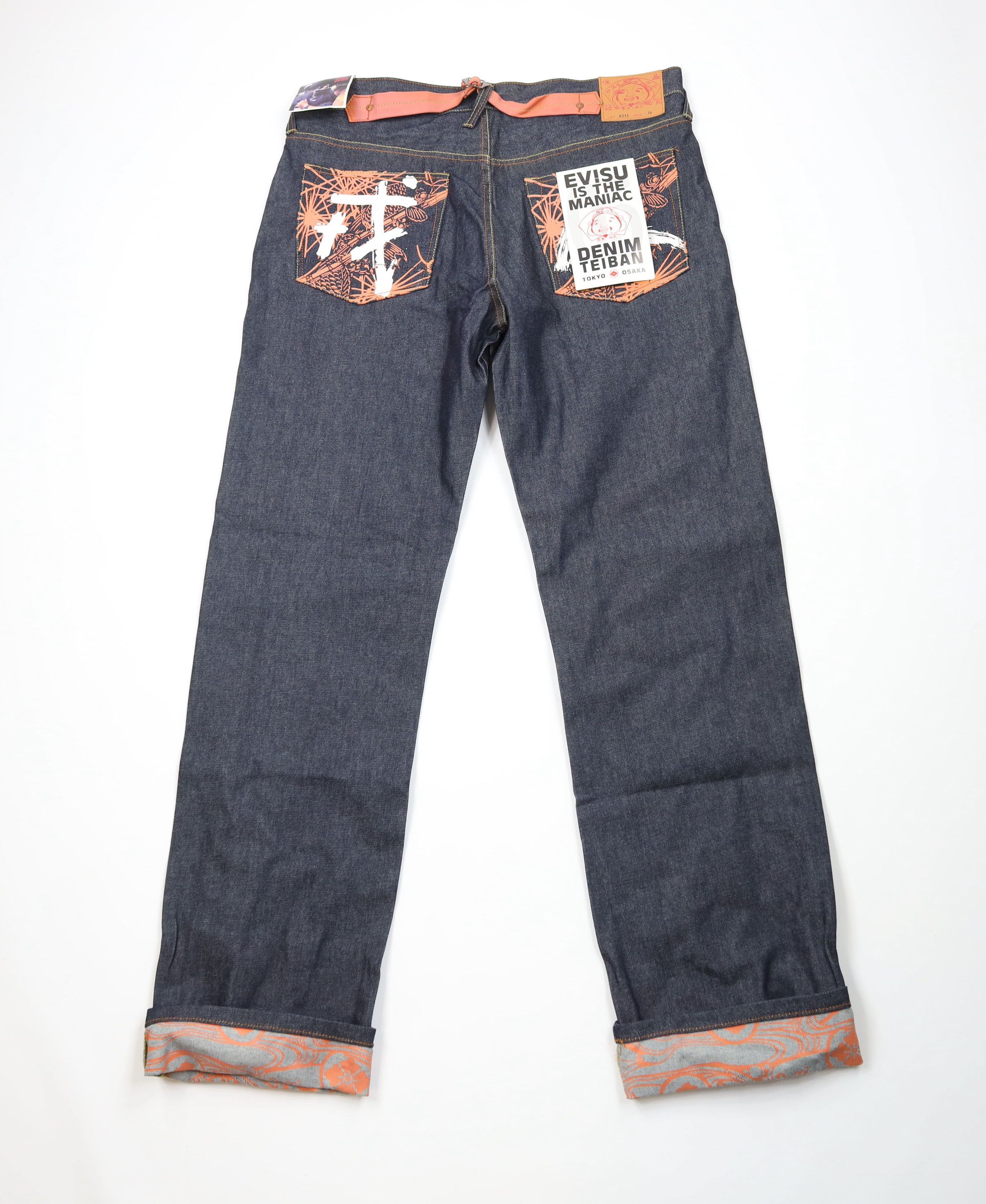 Evisu Deadstock Vintage 90s Evisu Jeans Buckle Back Wide Leg Jeans Size US 36 / EU 52 - 10 Thumbnail
