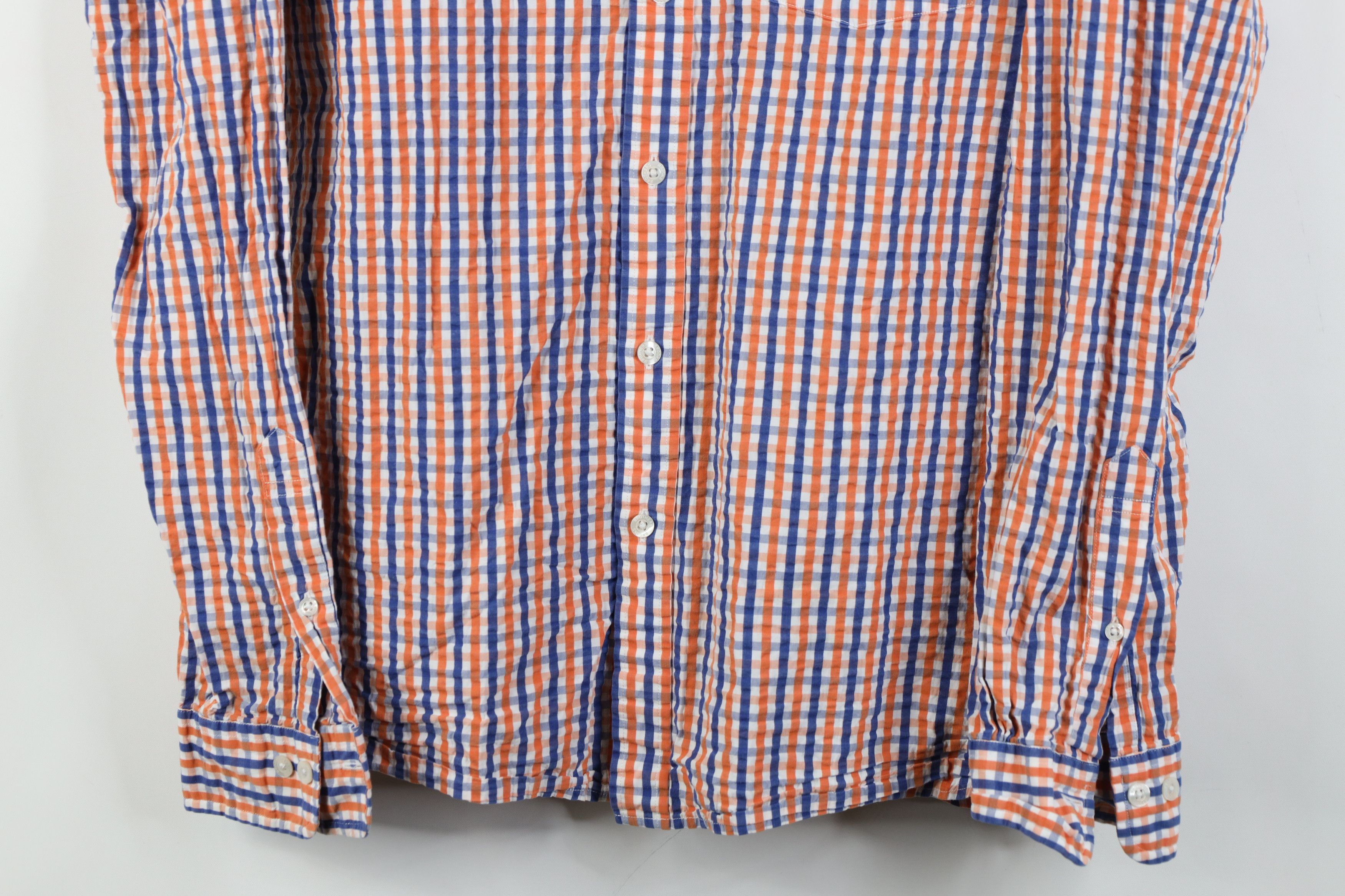 Brooks Brothers Brooks Brothers Seer Sucker Collared Button Down Shirt Plaid Size US L / EU 52-54 / 3 - 3 Thumbnail