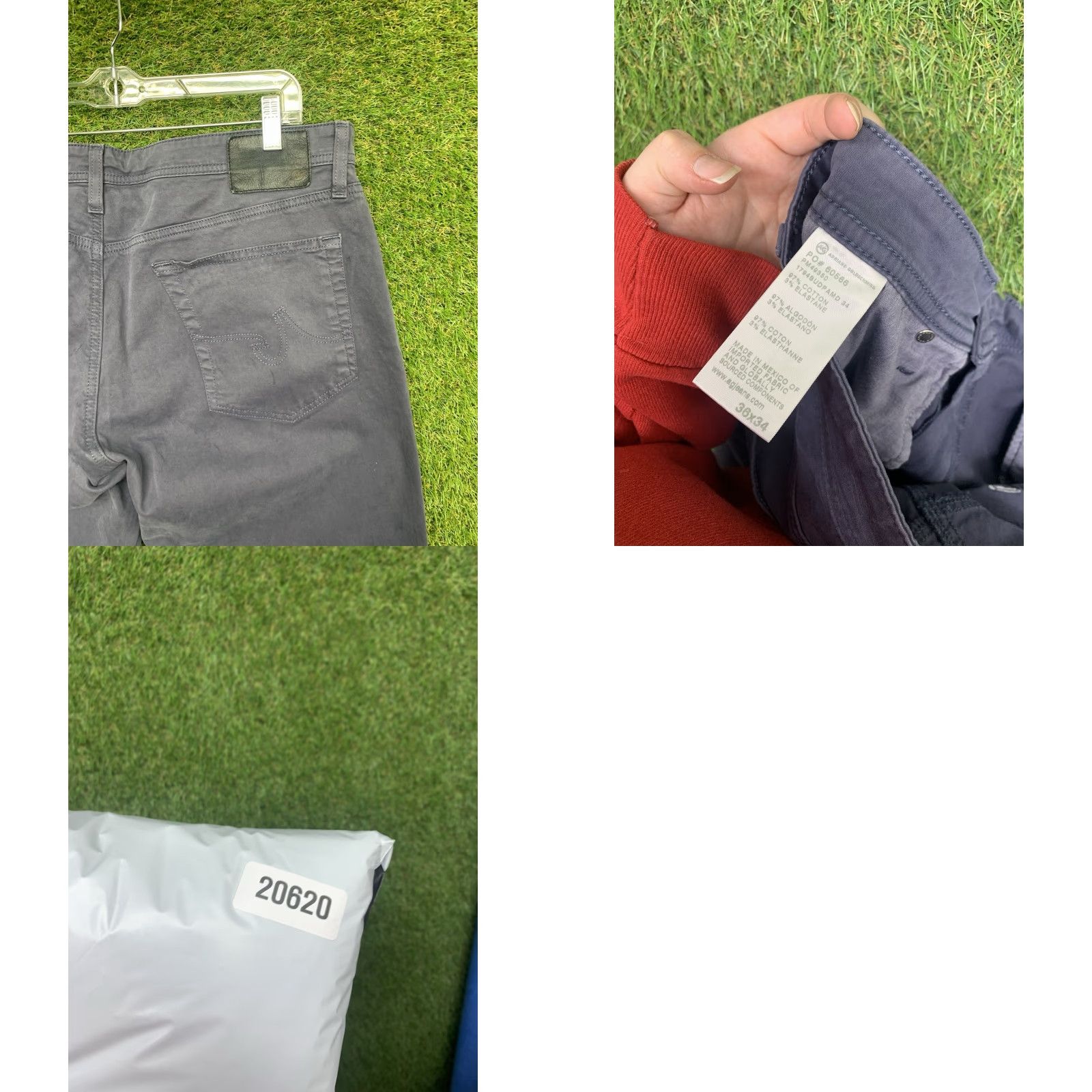 Vintage AG Adriano Goldschmied The Everett Pants Mens 36 Blue Slim Straight Chino 36x34 Size US 36 / EU 52 - 9 Thumbnail