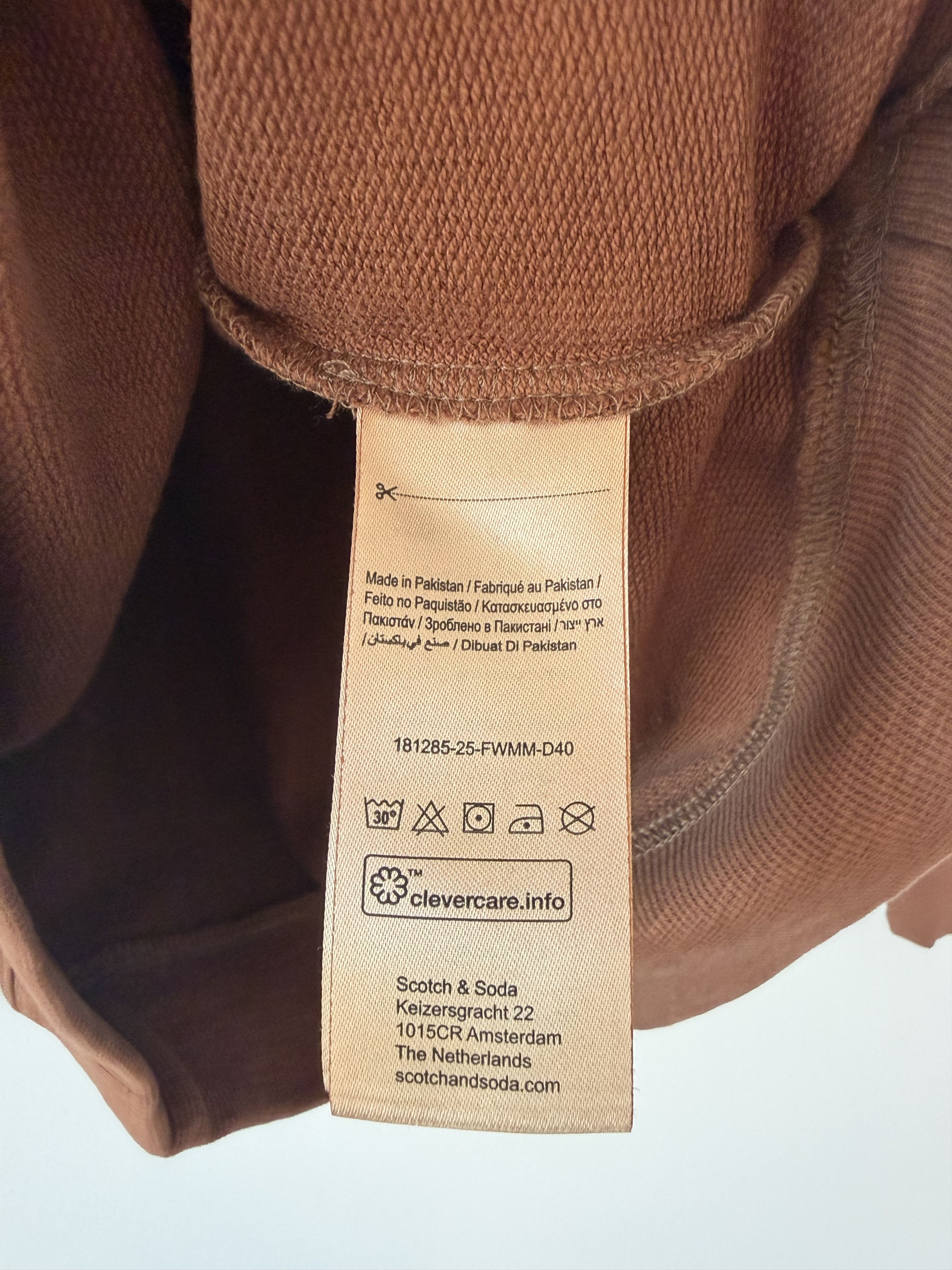 Scotch & Soda Scotch & Soda Amsterdam Brown Crewneck Sweatshirt Medium M Size US M / EU 48-50 / 2 - 6 Thumbnail