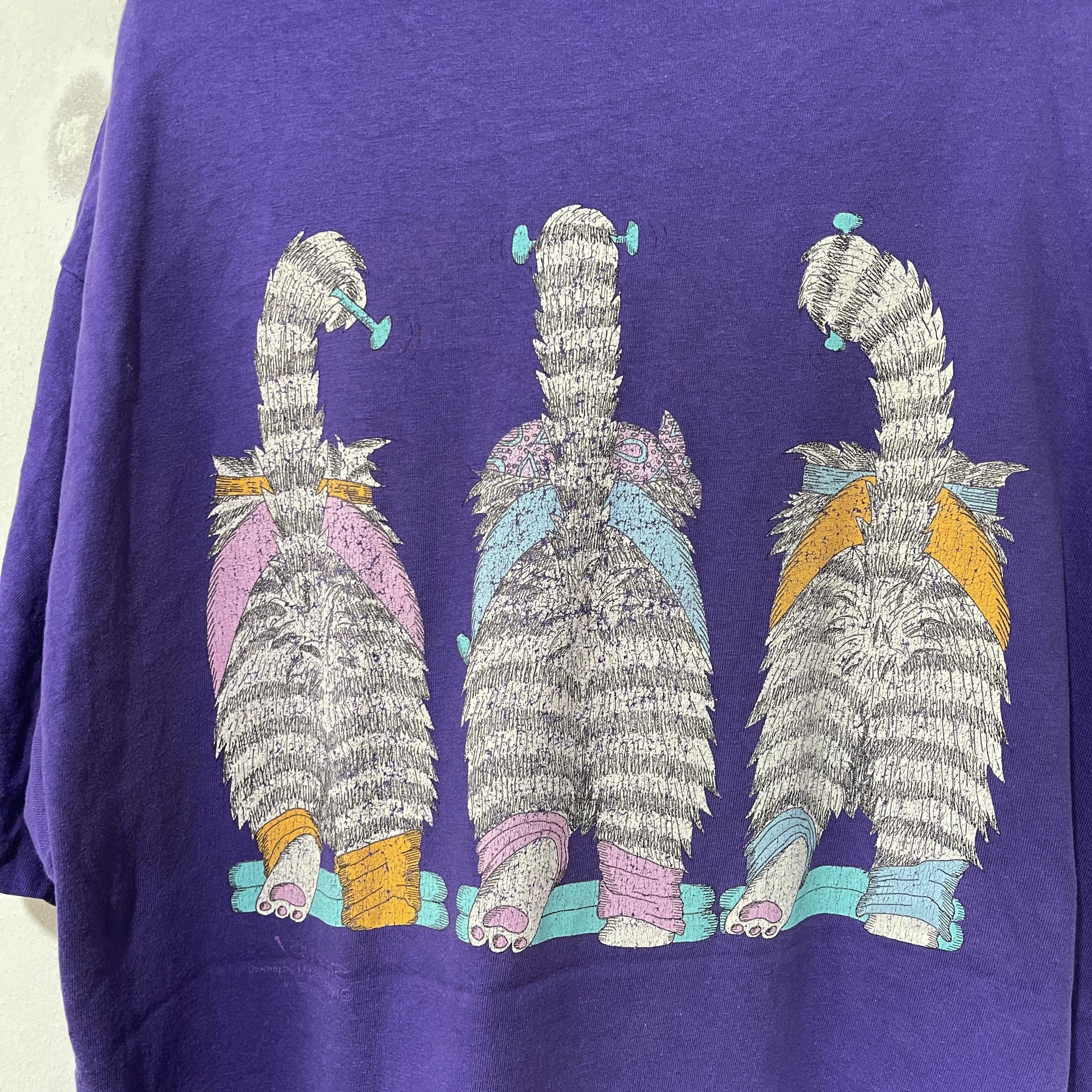 Vintage Vintage 90s Three Cats Graphic T-Shirt Size US XL / EU 56 / 4 - 4 Thumbnail