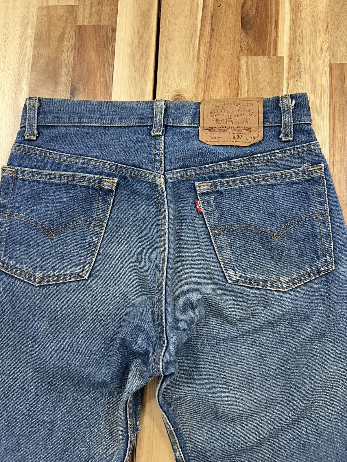 Levi's Vintage 90’s Levis 501XX Small e Non Selvedge Denim Jeans Size US 29 - 11 Thumbnail