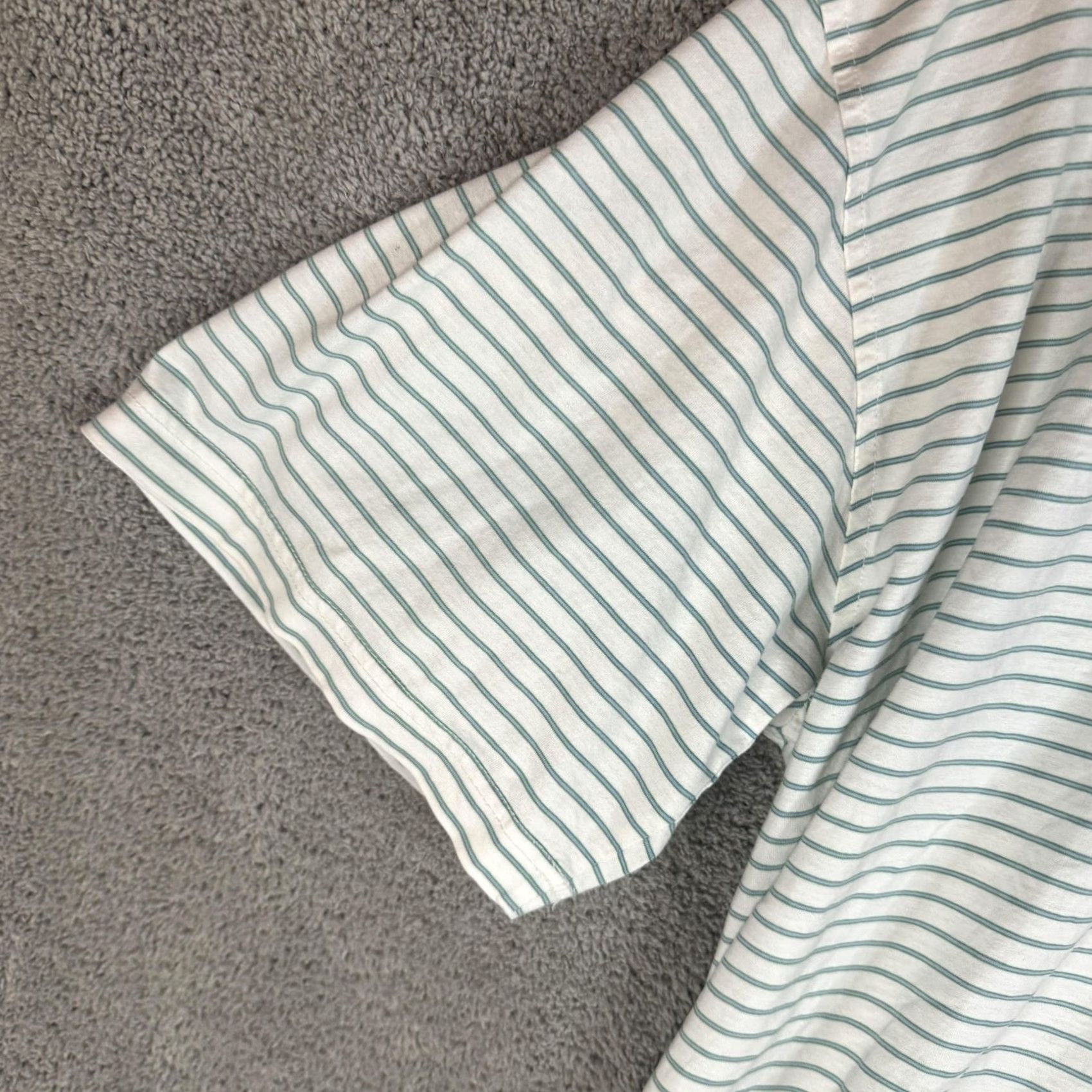 Peter Millar Peter Millar Polo Shirt Mens M White Green Stripe 100% Cotton Golf AC 1896 Logo Size US M / EU 48-50 / 2 - 2 Thumbnail
