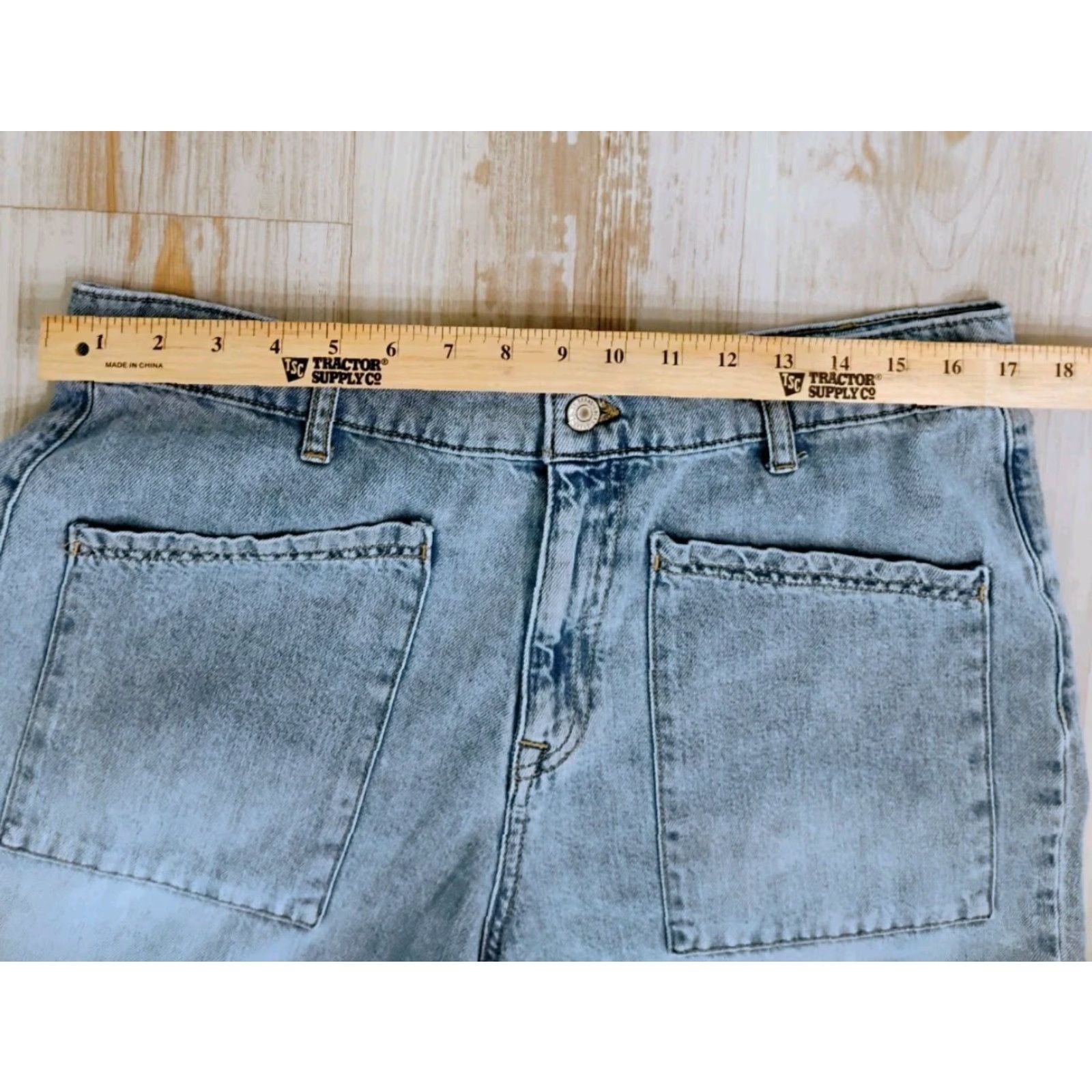 Lucky Brand Lucky Brand Jeans High Rise Wide-Leg Crop Women 34x25 Light Wash Denim Cotton Regular Inseam 25 Inches Blue 34 Waist 34 Size 24" / US 00 / IT 34 - 3 Thumbnail