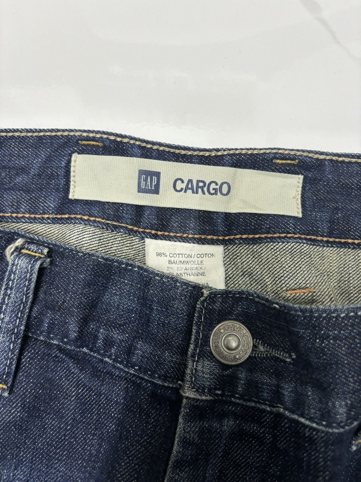 Gap × Japanese Brand 🔥VINTAGE GAP MULTI POCKET CARGO DENIM JEANS Size US 34 / EU 50 - 8 Thumbnail