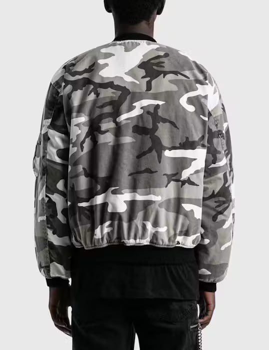 Vintage Alpha 2 Side Black Bomber Jacket Arctic Camo RAF SIMONS Size US L / EU 52-54 / 3 - 4 Thumbnail