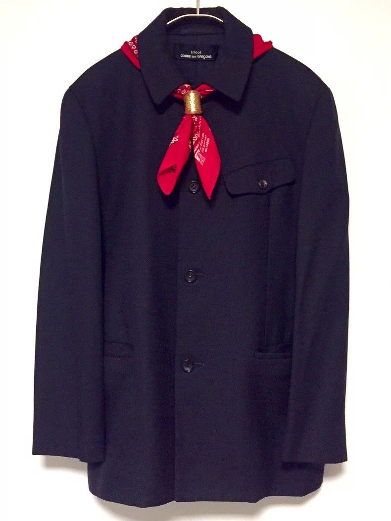 Comme des Garcons COMME des GARCONS Navy Wool Blazer Size US M / EU 48-50 / 2 - 1 Thumbnail